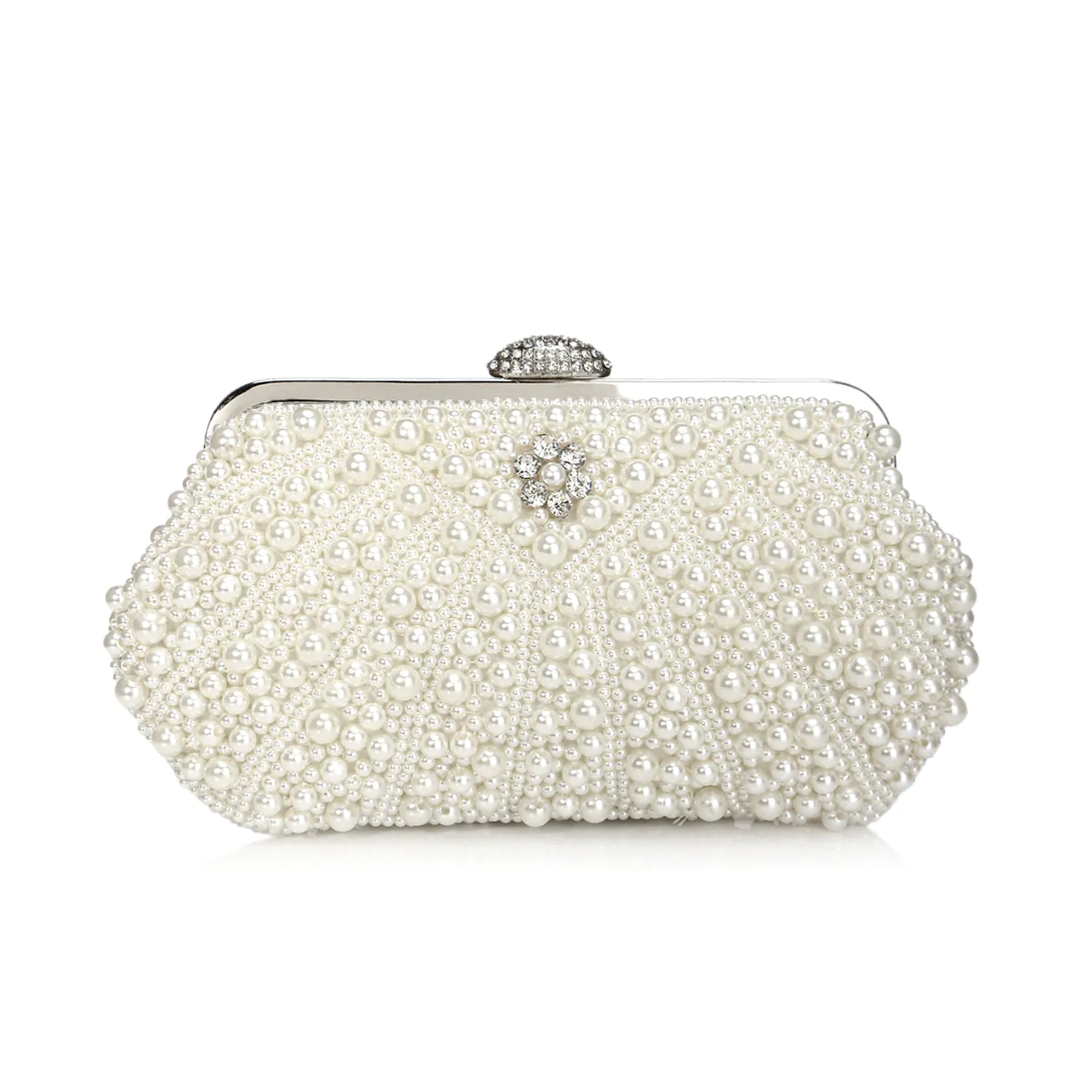 Pearl Beaded Evening Clutch Bag Purse for Wedding Party Prom01
