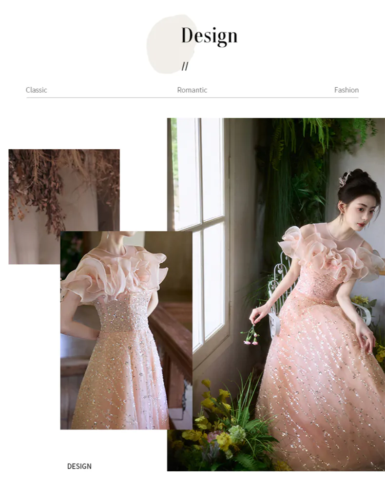 Romantic-Pink-Ruffle-Neck-Sparkly-Tulle-Formal-Sequin-Evening-Dress08
