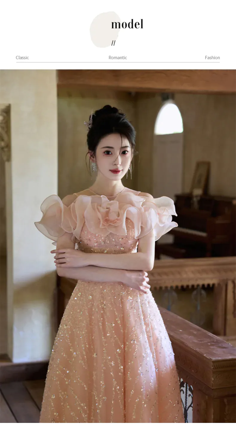 Romantic-Pink-Ruffle-Neck-Sparkly-Tulle-Formal-Sequin-Evening-Dress10