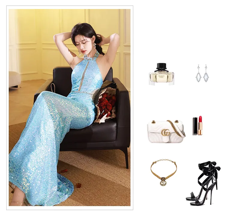Sexy-Princess-Off-Shoulder-Halter-Mermaid-Glitter-Toast-Evening-Dress08