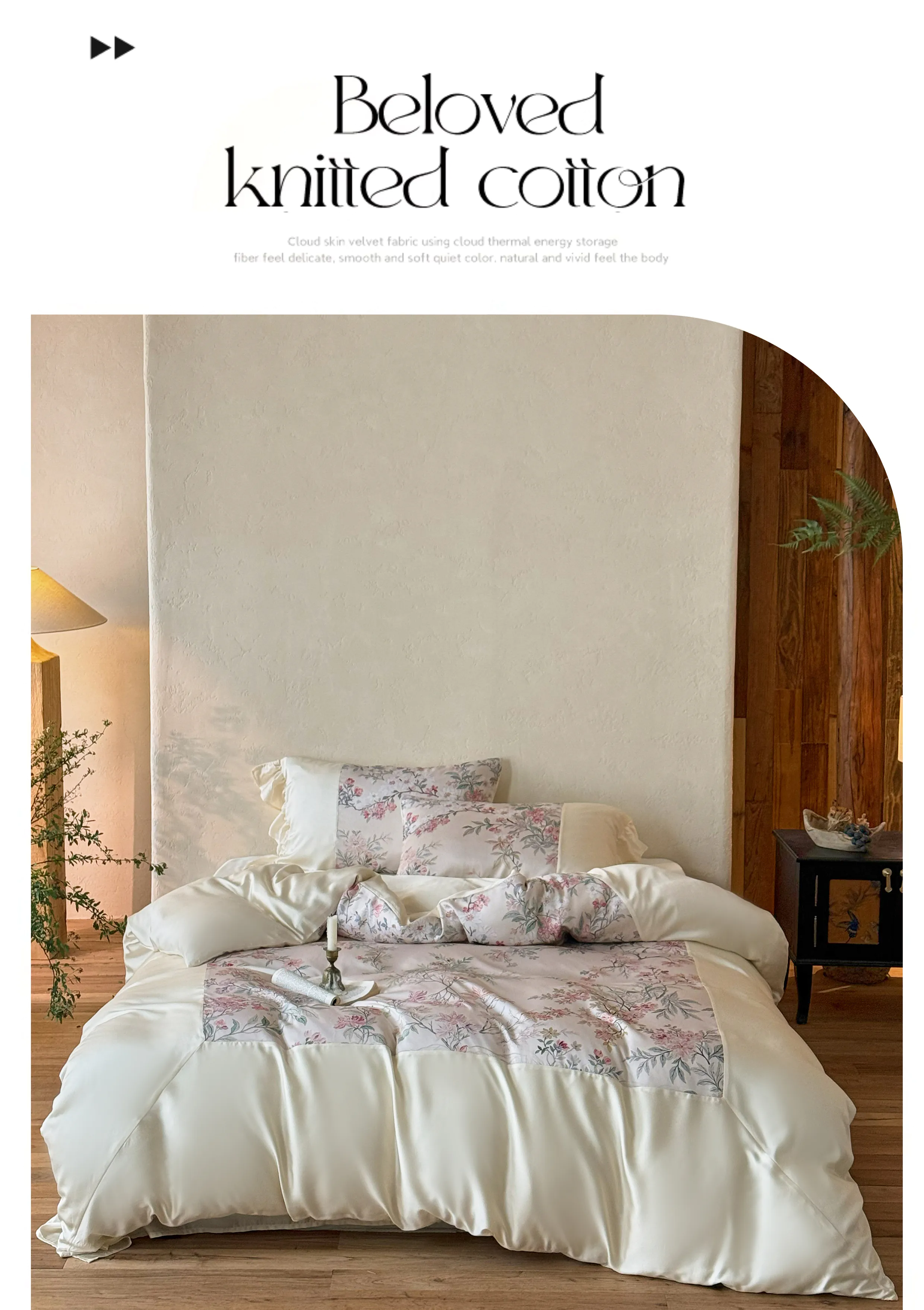 Shabby-Chic-Botanical-Floral-Print-60s-Tencel-Cooling-Bed-Sheet-4-Pieces-Set07