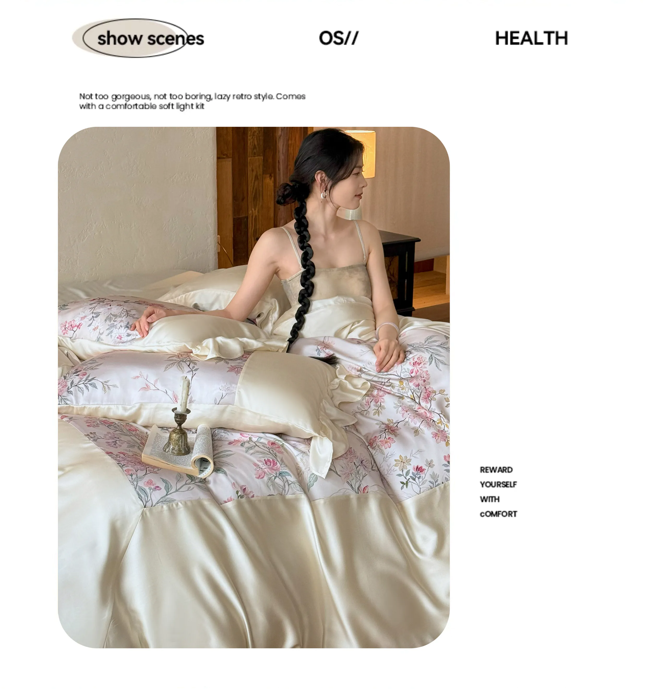 Shabby-Chic-Botanical-Floral-Print-60s-Tencel-Cooling-Bed-Sheet-4-Pieces-Set08