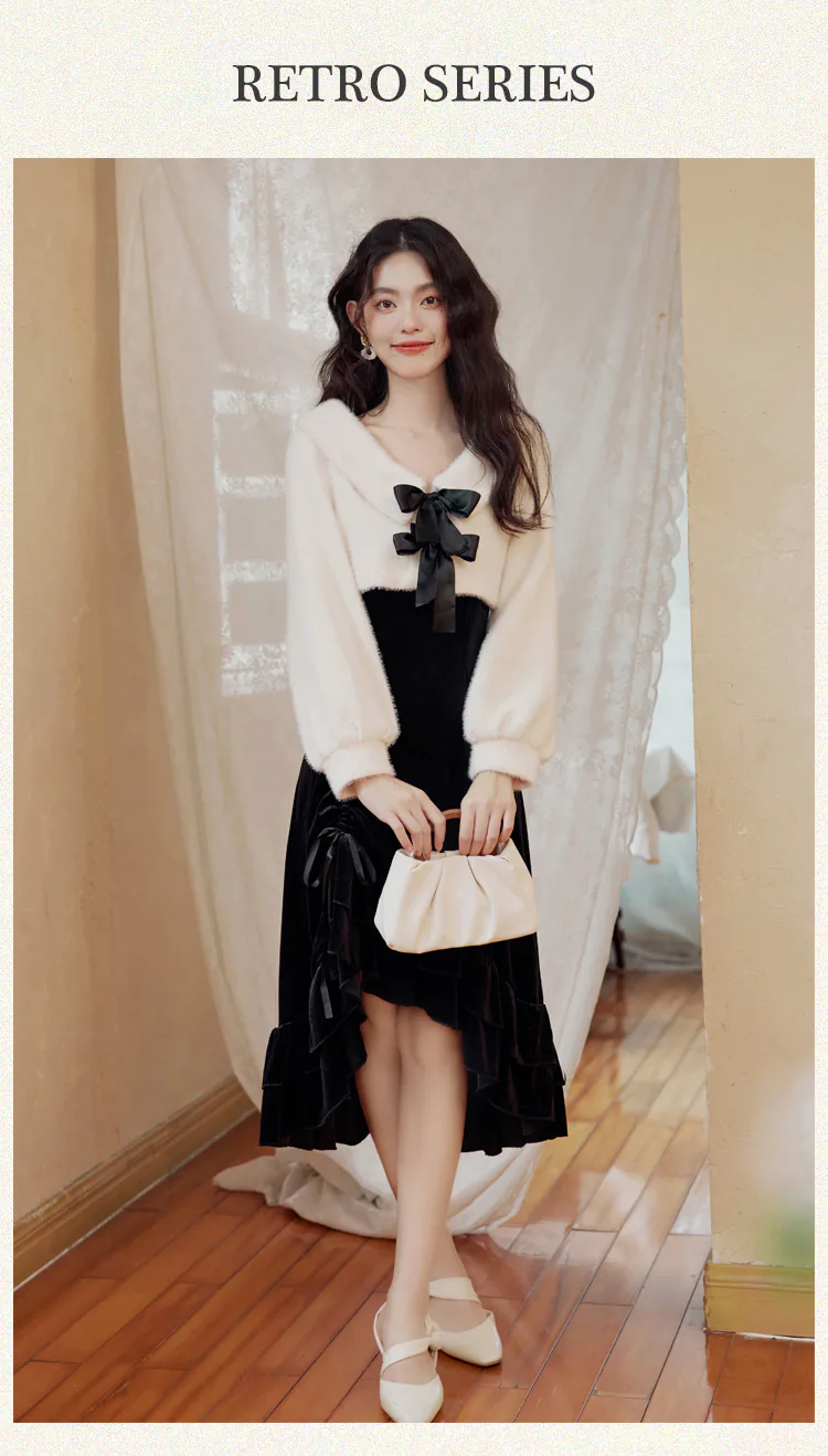 Sweet-Lolita-Style-Fishtail-High-Low-Slip-Dress-with-Fleece-Cardigan07