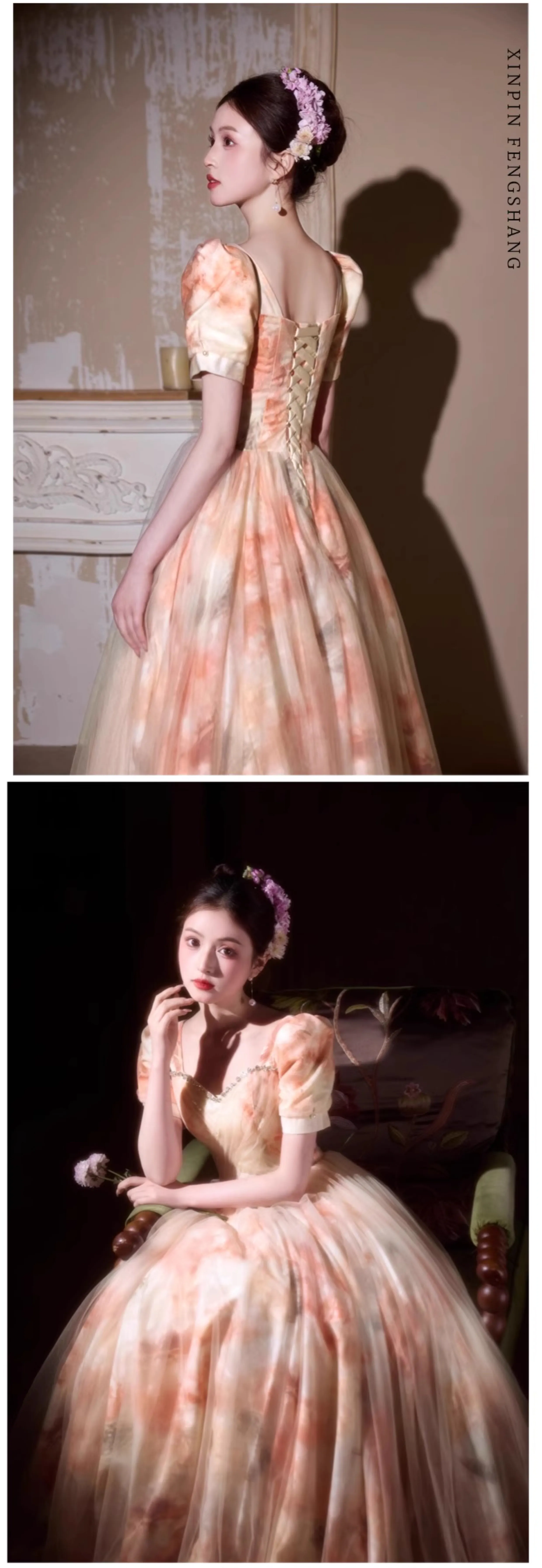 Vintage-Court-Style-Champagne-Sweetheart-Neckline-Tulle-Prom-Formal-Dress13