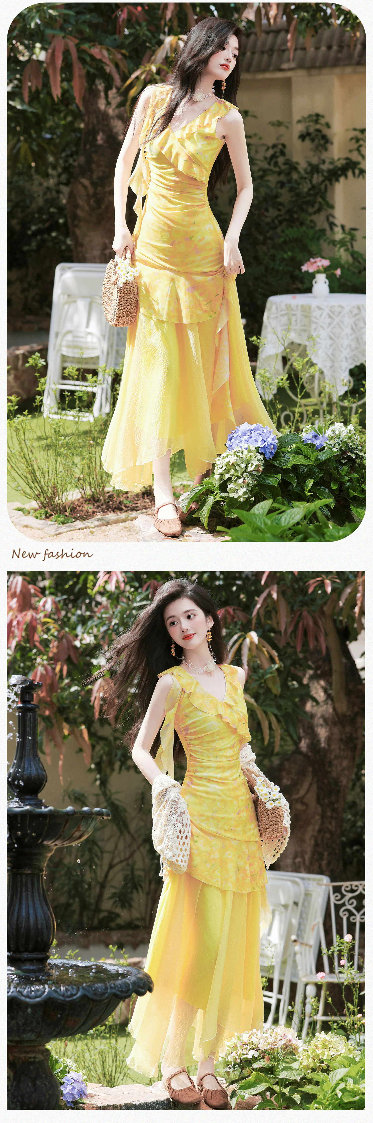 Yellow-Floral-Cami-Top-with-Mesh-Skirt-and-Crochet-Hollow-Out-Cardigan-Set12