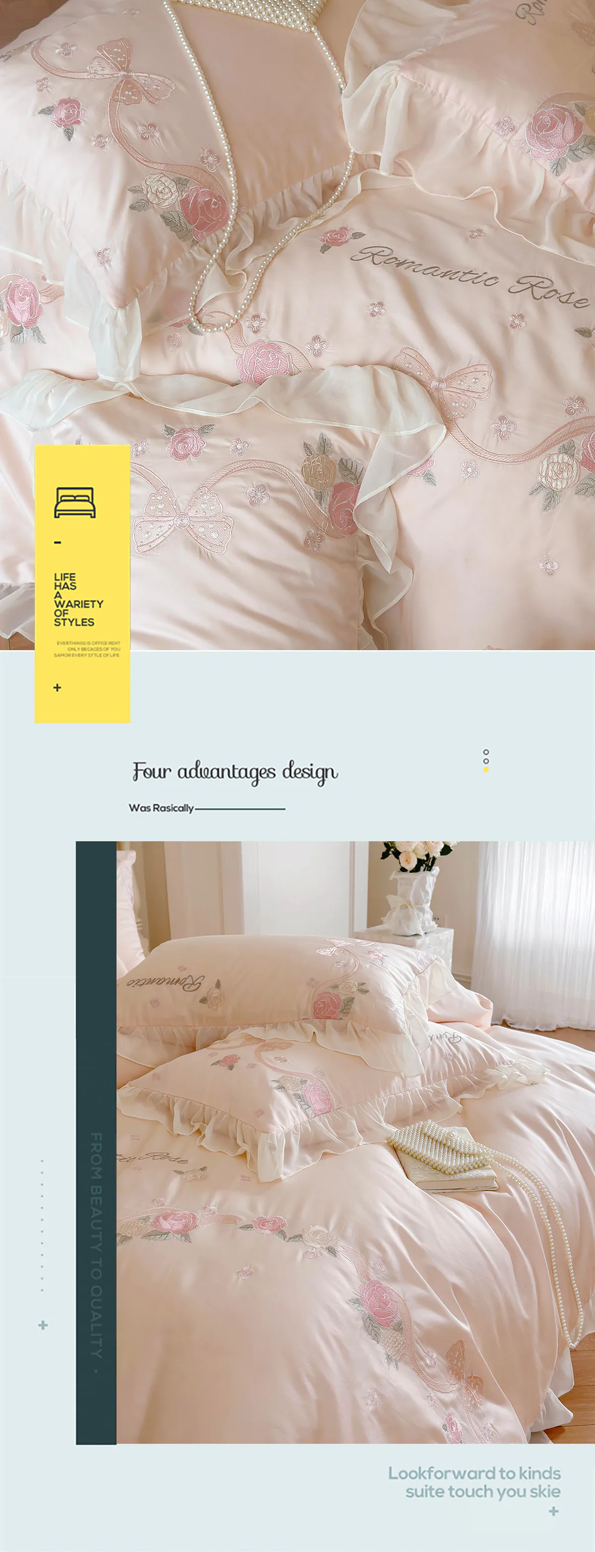 100-Long-Staple-Cotton-Pink-Floral-Embroidery-Ruffle-Edge-Bedding-Set09