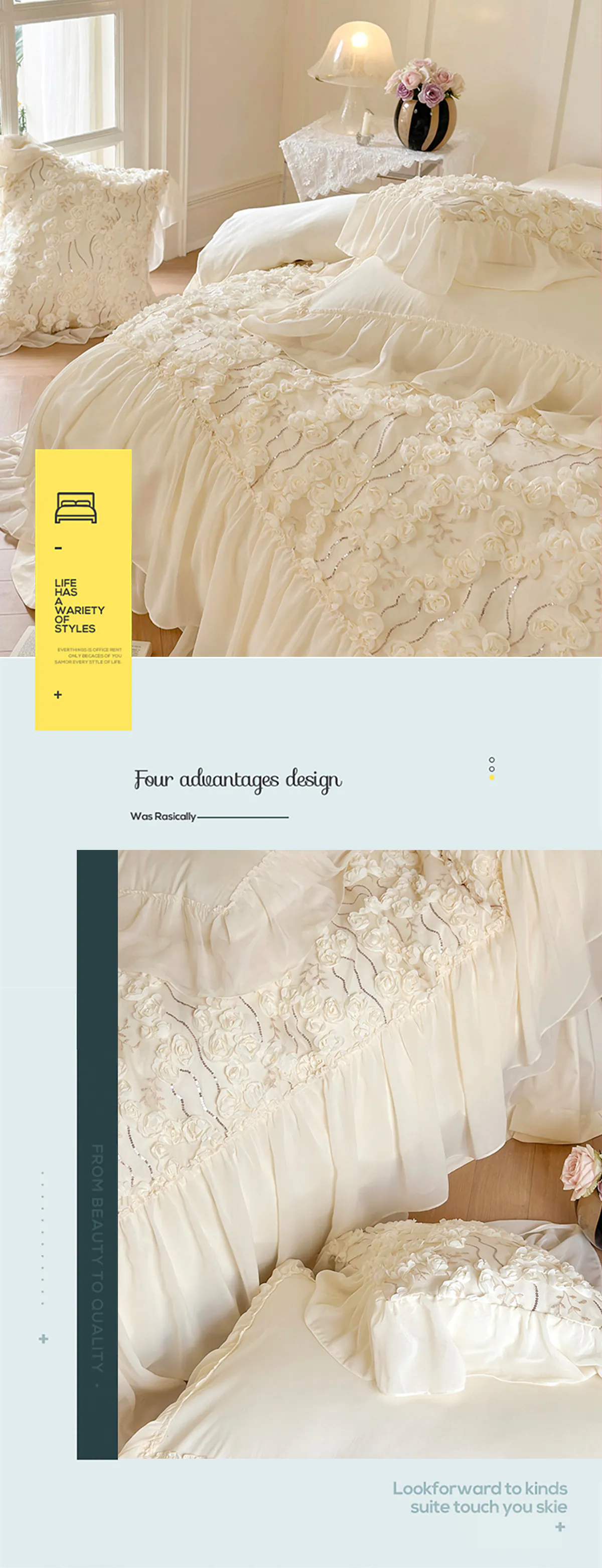 Aesthetic-140S-Long-Staple-Cotton-Chiffon-Lace-Floral-Bedding-Set11