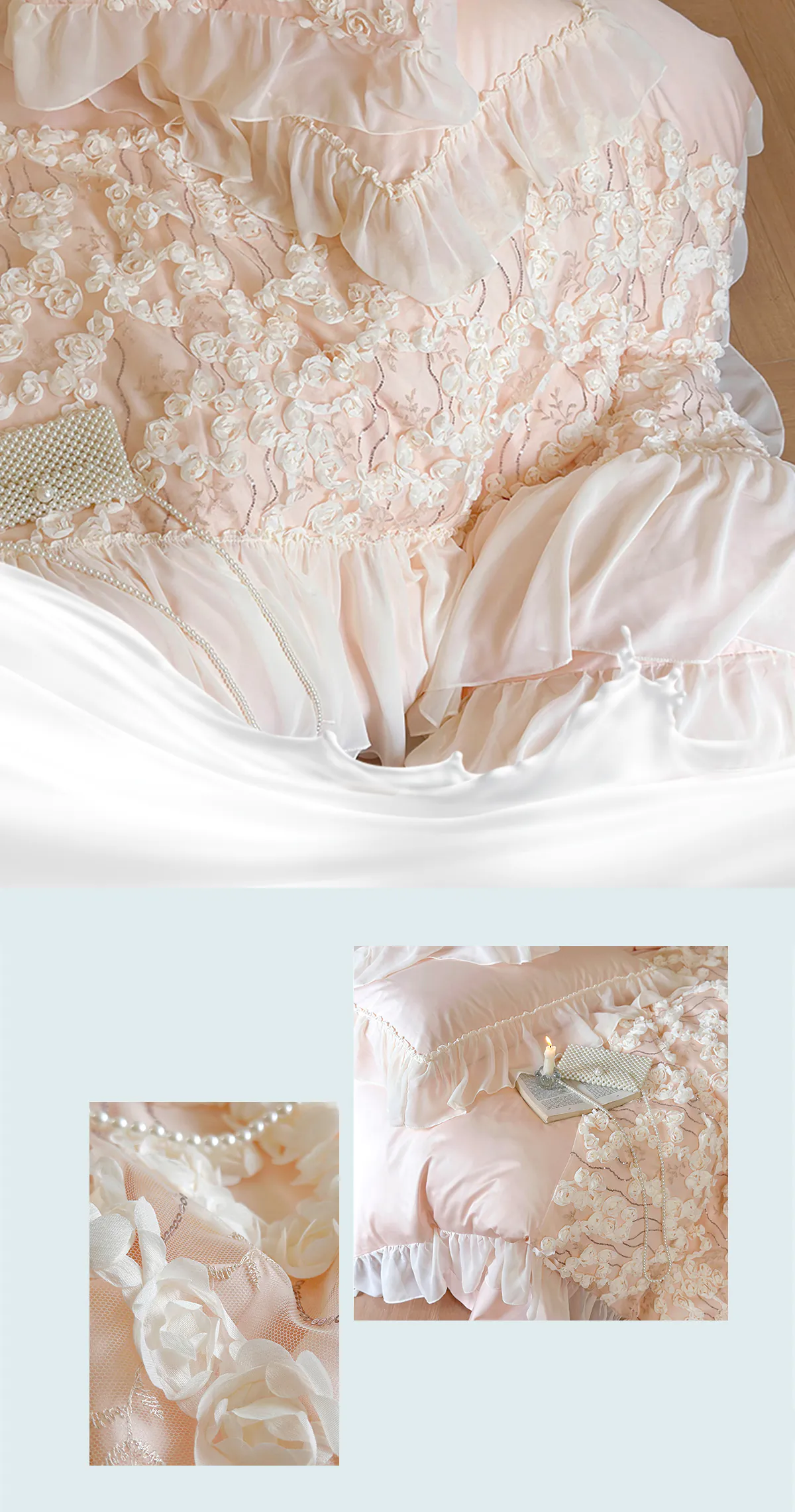 Aesthetic-140S-Long-Staple-Cotton-Chiffon-Lace-Floral-Bedding-Set17