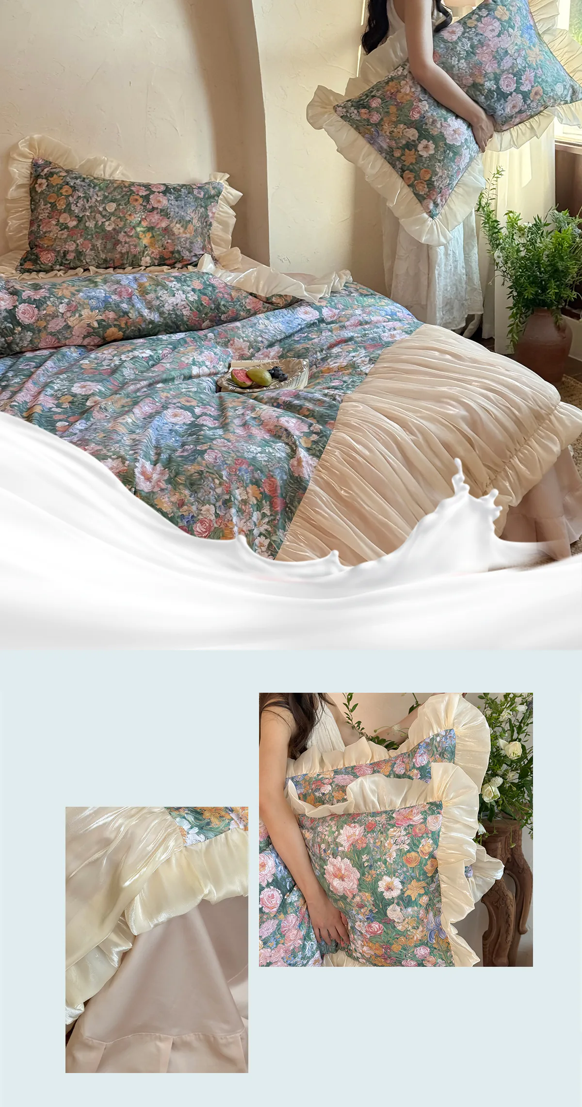 Artistic-100-Cotton-Oil-Painting-All-Seasons-Queen-King-Size-Bed-Set10