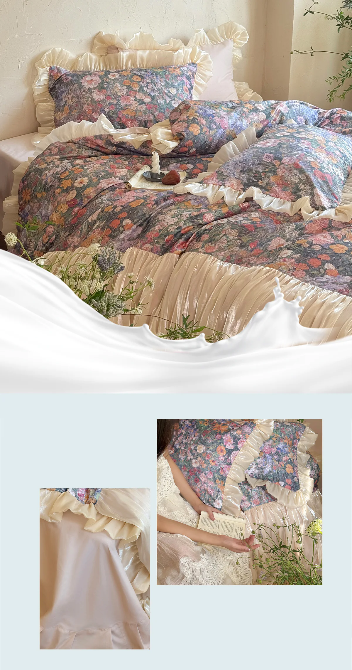 Artistic-100-Cotton-Oil-Painting-All-Seasons-Queen-King-Size-Bed-Set15