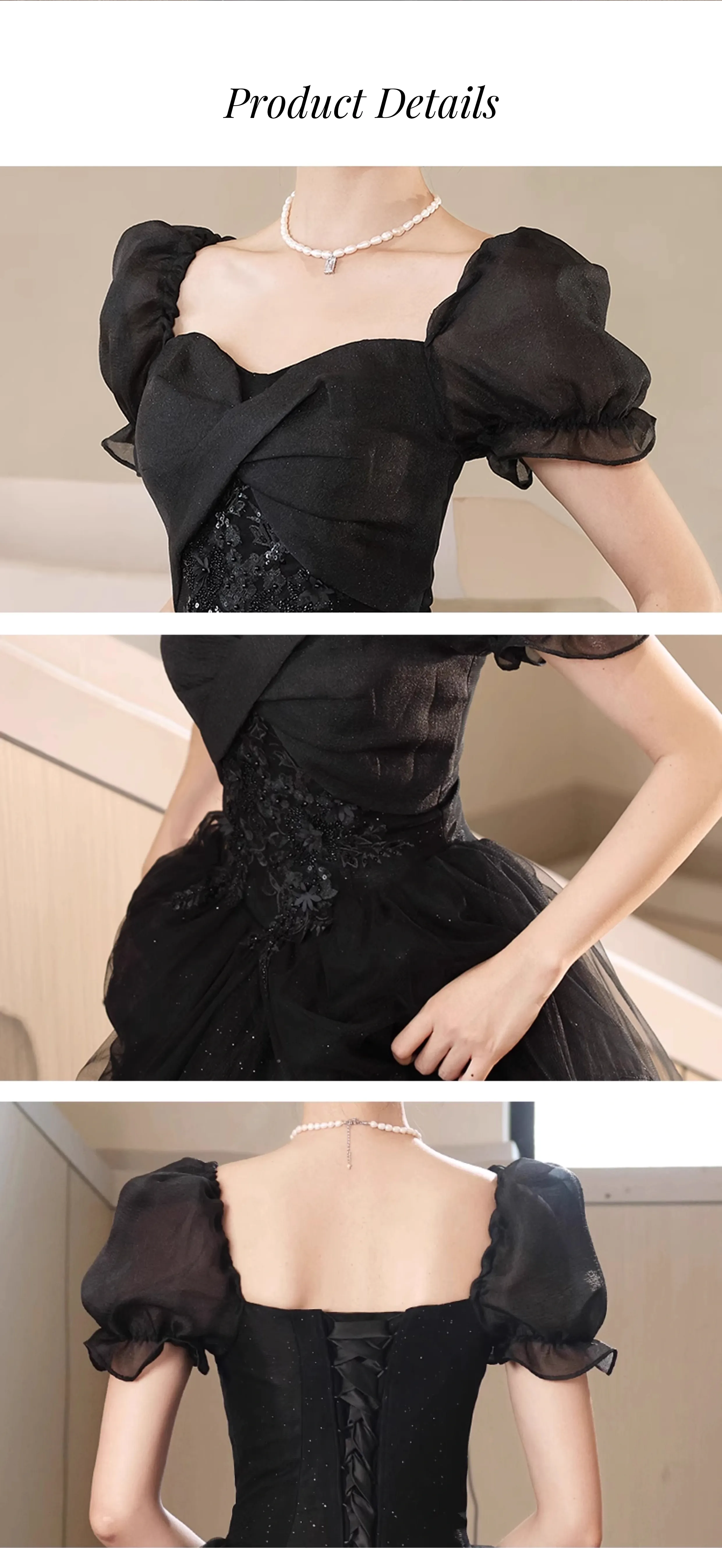 Black-Chiffon-Birthday-Party-Prom-Dress-Cocktail-Evening-Ball-Gown16