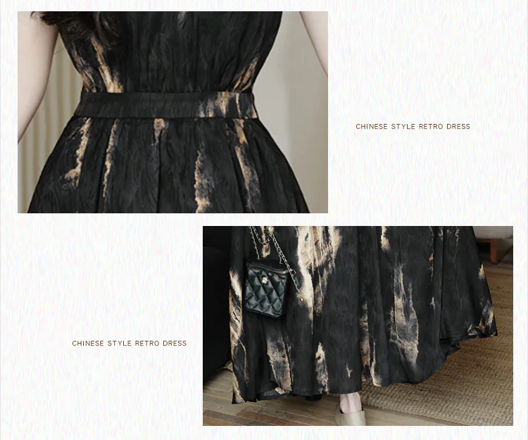 Chic-Black-Tie-Dye-Sleeveless-Halter-Neck-Daily-Vacation-Casual-Dress09