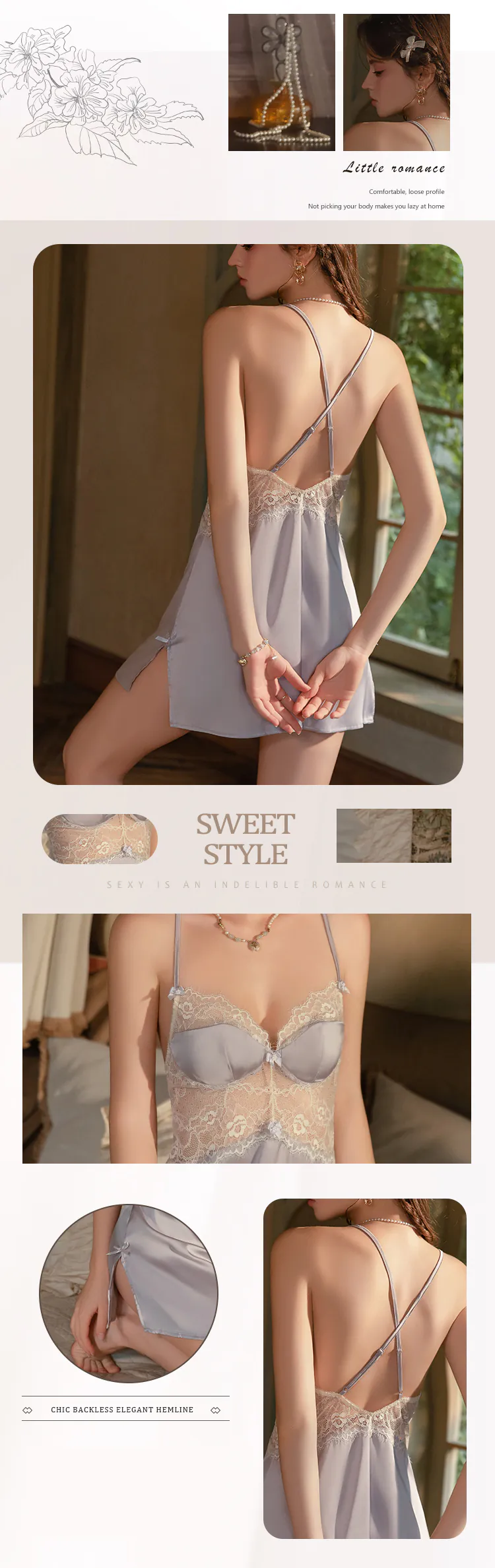 Sheer-Lace-Criss-Cross-Open-Back-Satin-Nightgown-with-Removable-Pads10