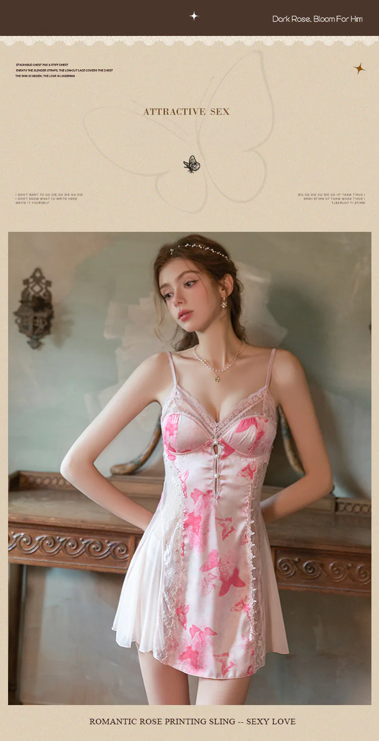 Sheer-See-Through-Side-Scalloped-Lace-Trim-Chemise-Babydoll-Lingerie09