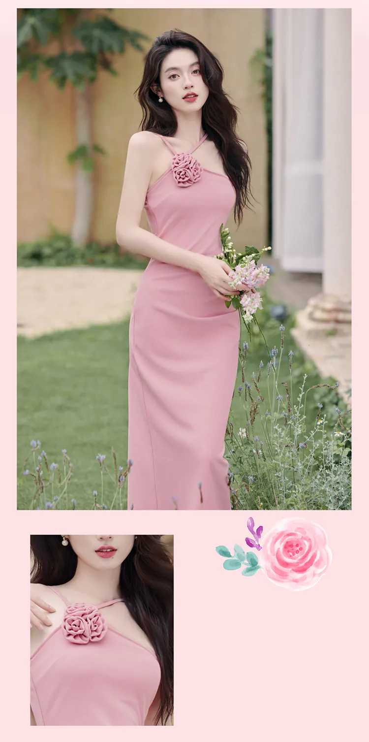 Simple-Chic-Pink-Strap-Dress-with-Cardigan-Summer-Casual-Beach-Outfits08