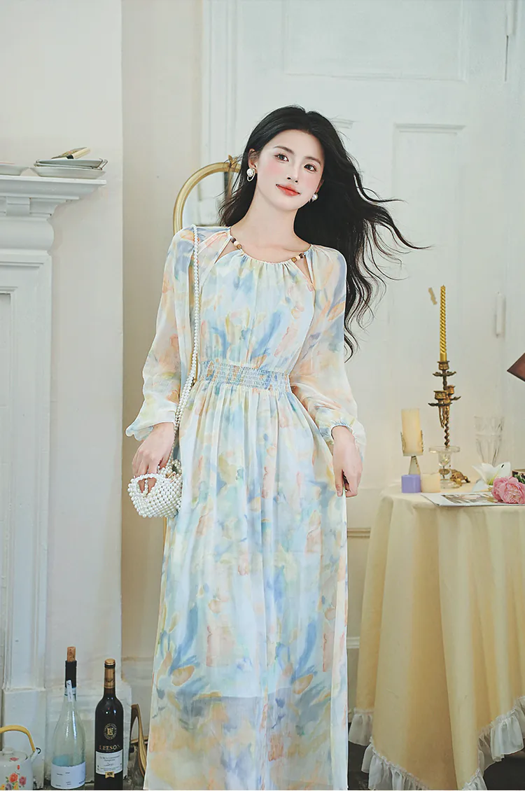 Soft-Gradient-Blue-Tea-Break-Seaside-Vacation-Halter-Casual-Dress07
