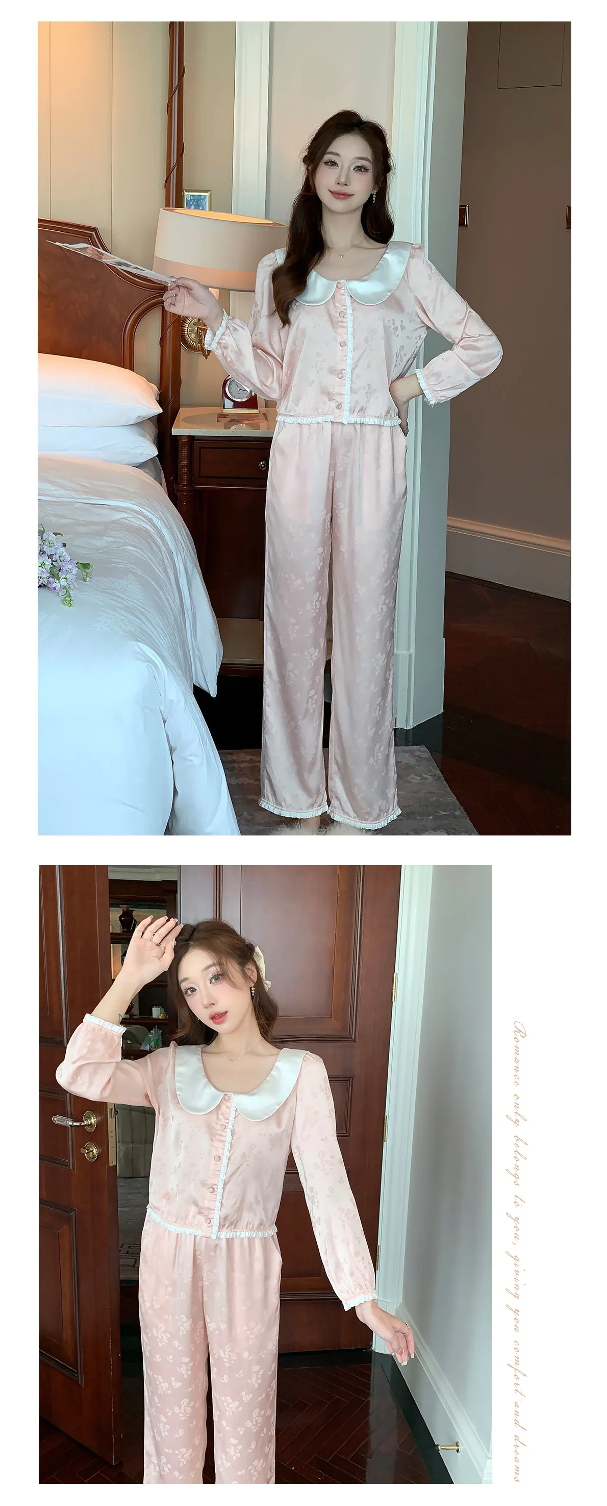 Sweet-Ladies-Floral-Jacquard-Long-Sleeve-Home-Casual-Pajama-Set11