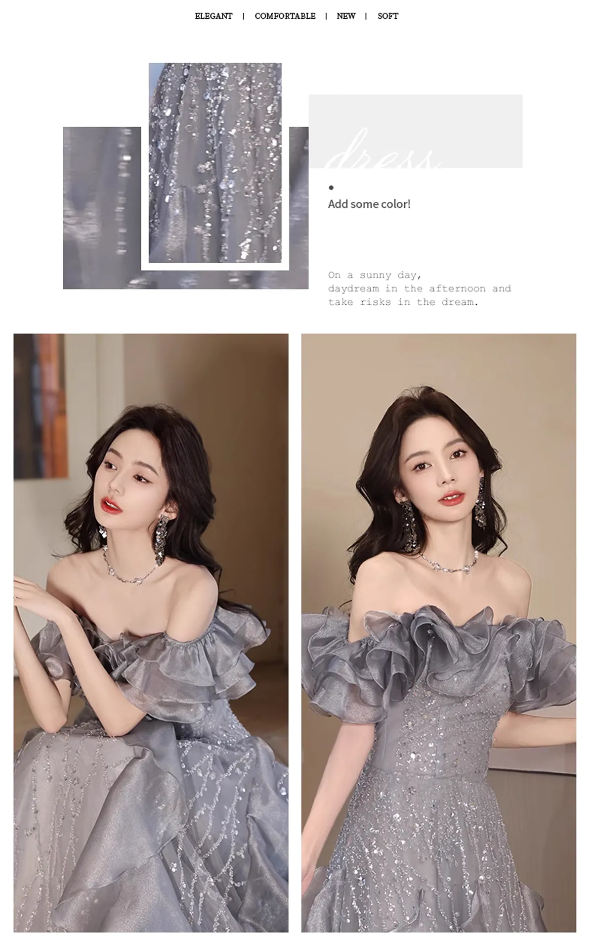 Sweet-Princess-Gray-Ruffle-Off-the-Shoulder-Sequin-Cocktail-Party-Dress12