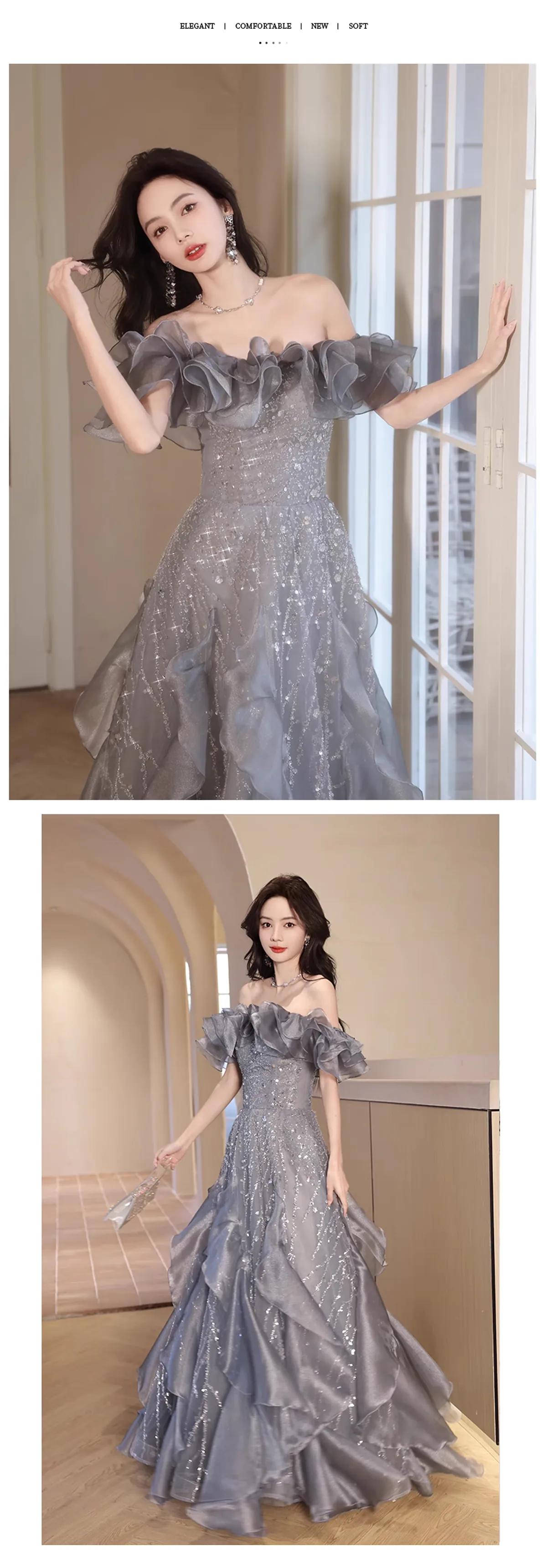 Sweet-Princess-Gray-Ruffle-Off-the-Shoulder-Sequin-Cocktail-Party-Dress13