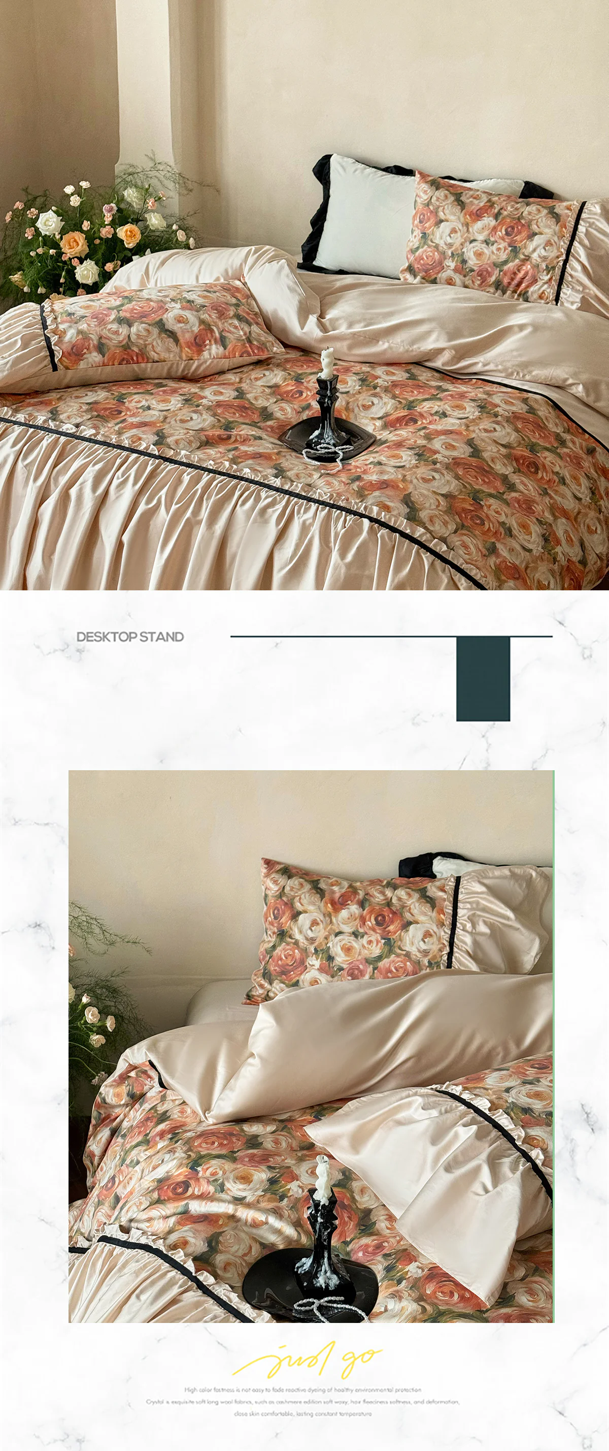 50s-Double-Ply-Long-Staple-Cotton-Oil-Painting-Rose-Floral-Bedding-4-Pcs-Set11