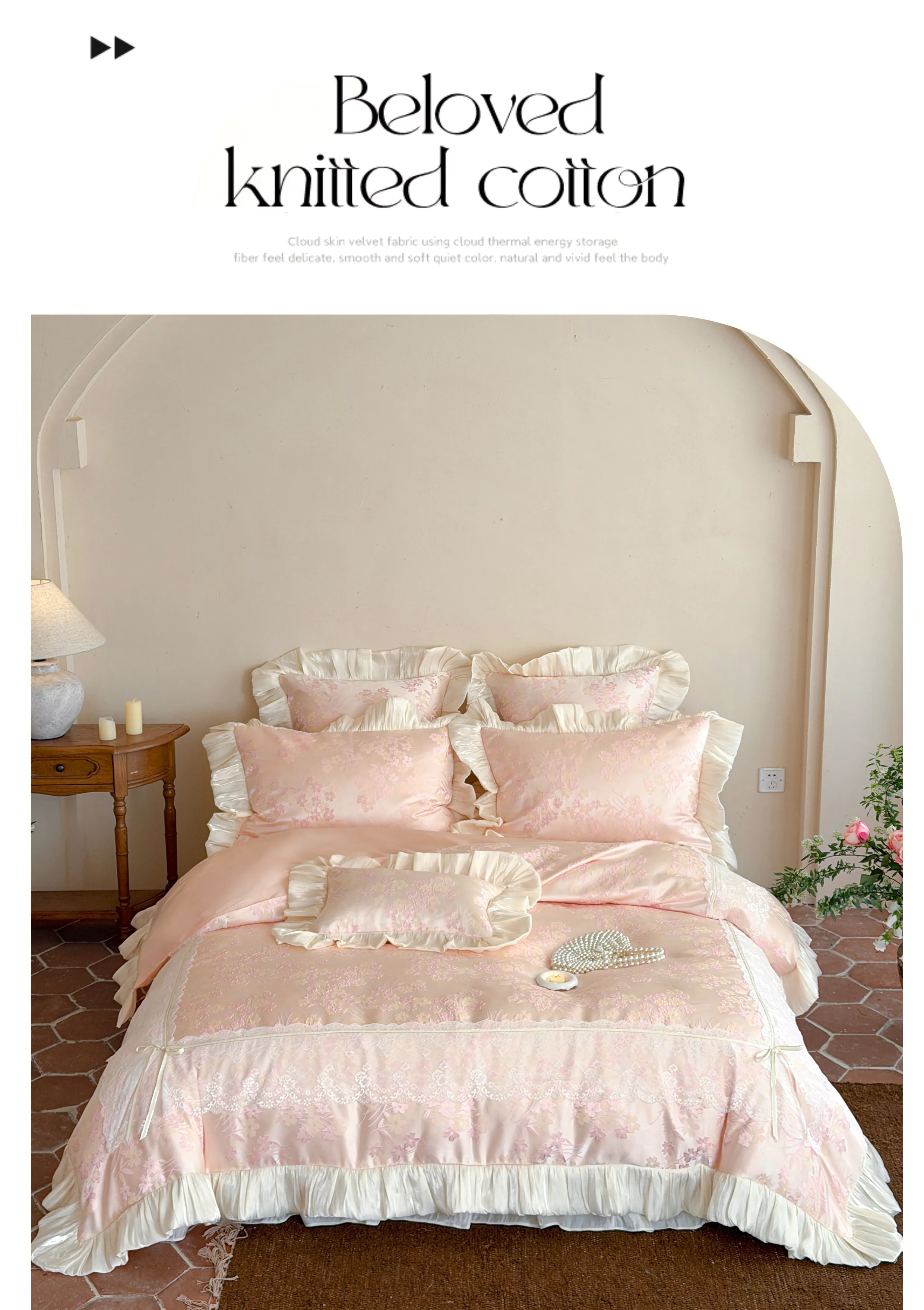 Aesthetic-Embossed-Flower-Jacquard-Lace-Ruffle-Tencel-Duvet-Cover-Set15