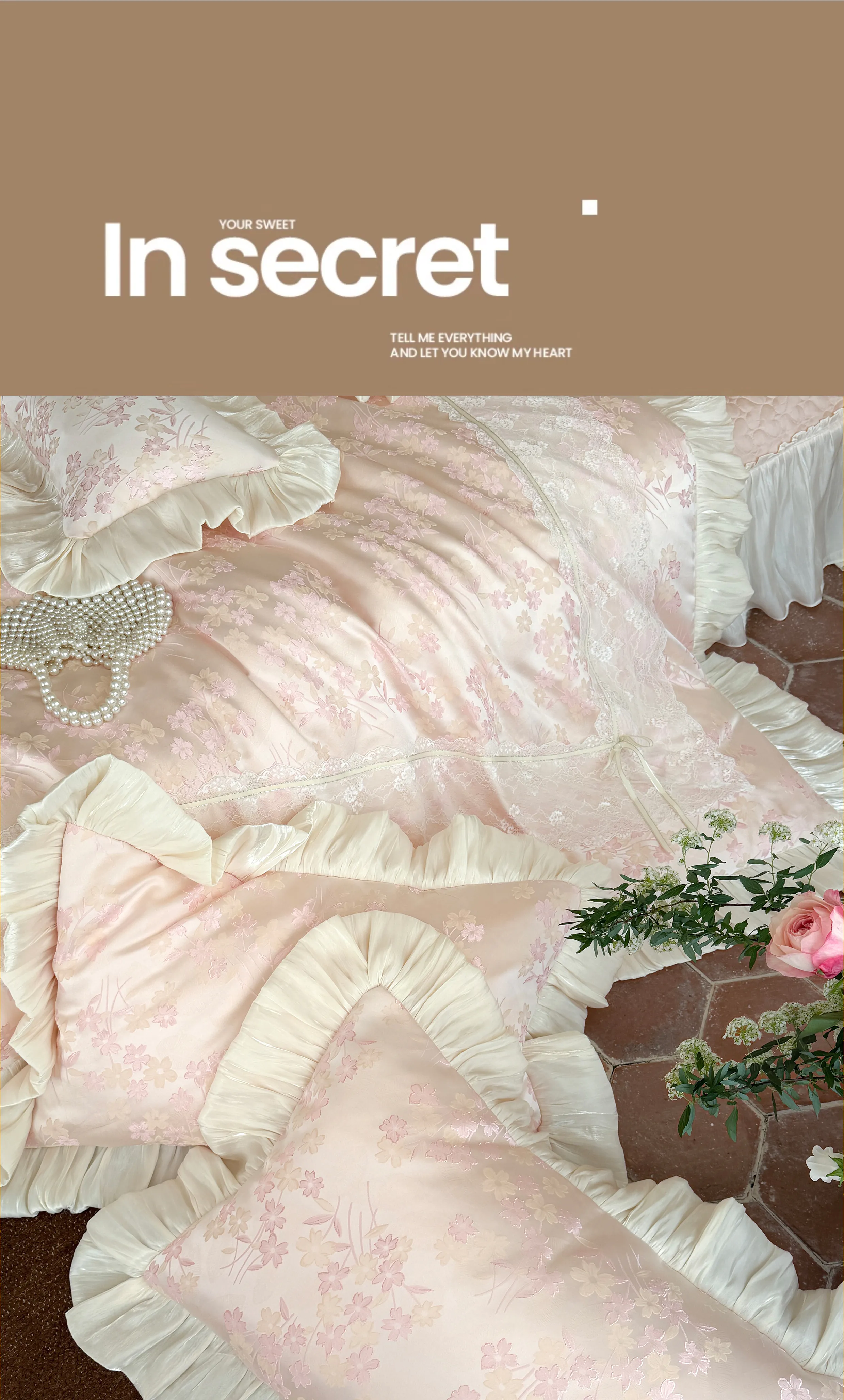 Aesthetic-Embossed-Flower-Jacquard-Lace-Ruffle-Tencel-Duvet-Cover-Set19