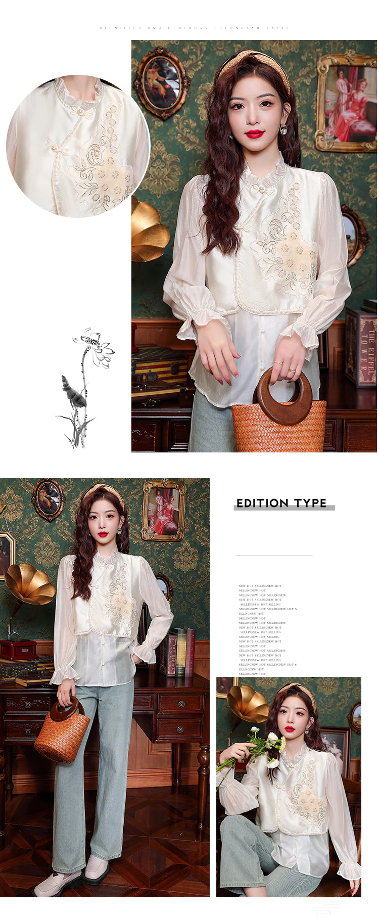 Charming-Ladies-Vintage-Lantern-Sleeve-Ruffle-Collar-Blouse-Shirt09