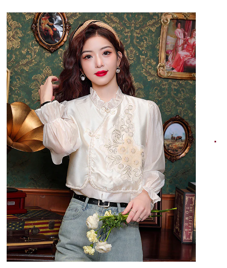 Charming-Ladies-Vintage-Lantern-Sleeve-Ruffle-Collar-Blouse-Shirt12
