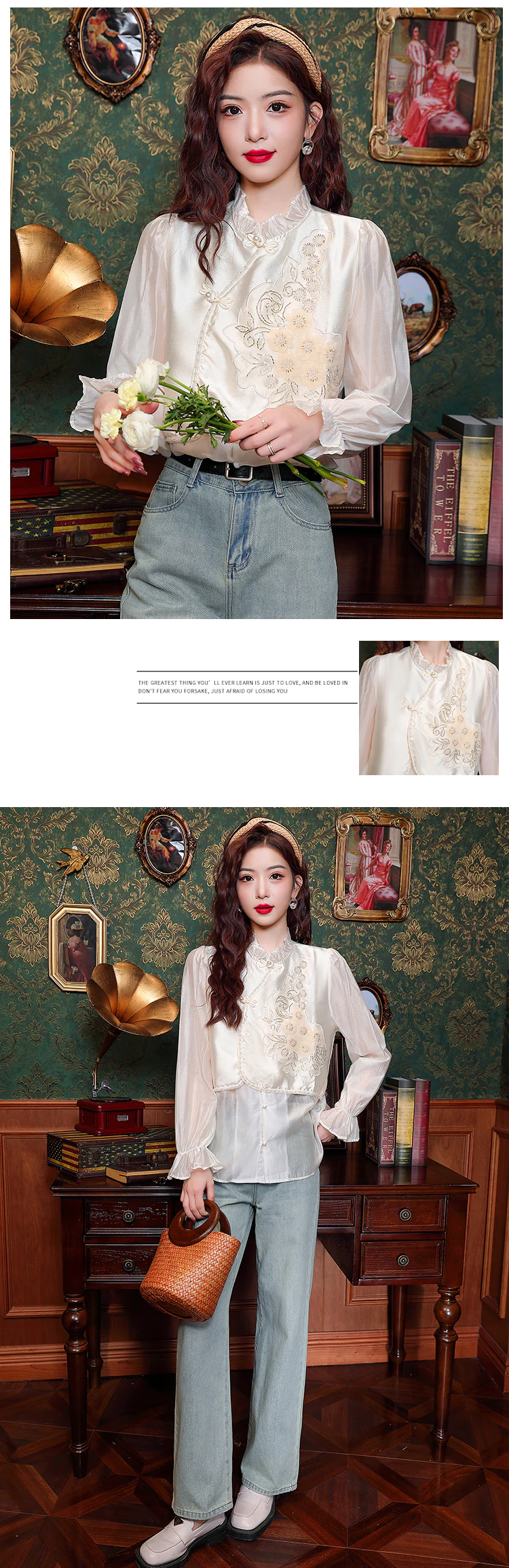 Charming-Ladies-Vintage-Lantern-Sleeve-Ruffle-Collar-Blouse-Shirt14