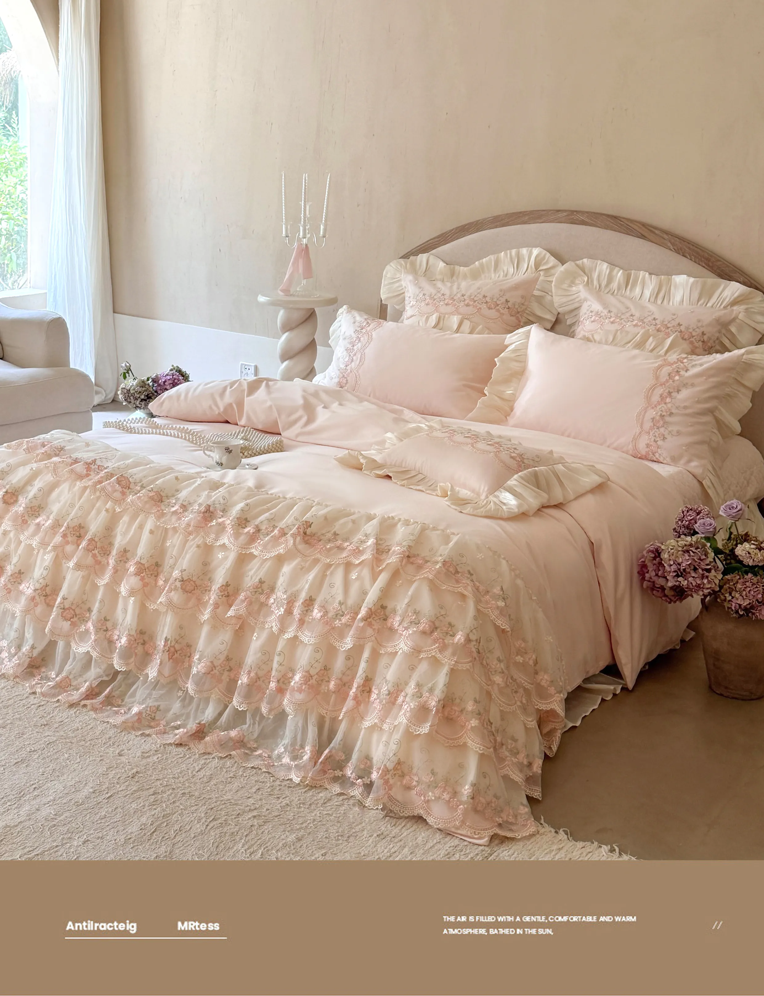 Coquette-100S-Long-Staple-Cotton-Multi-Layered-Lace-Ruffle-Bedding-4-Pcs-Set10