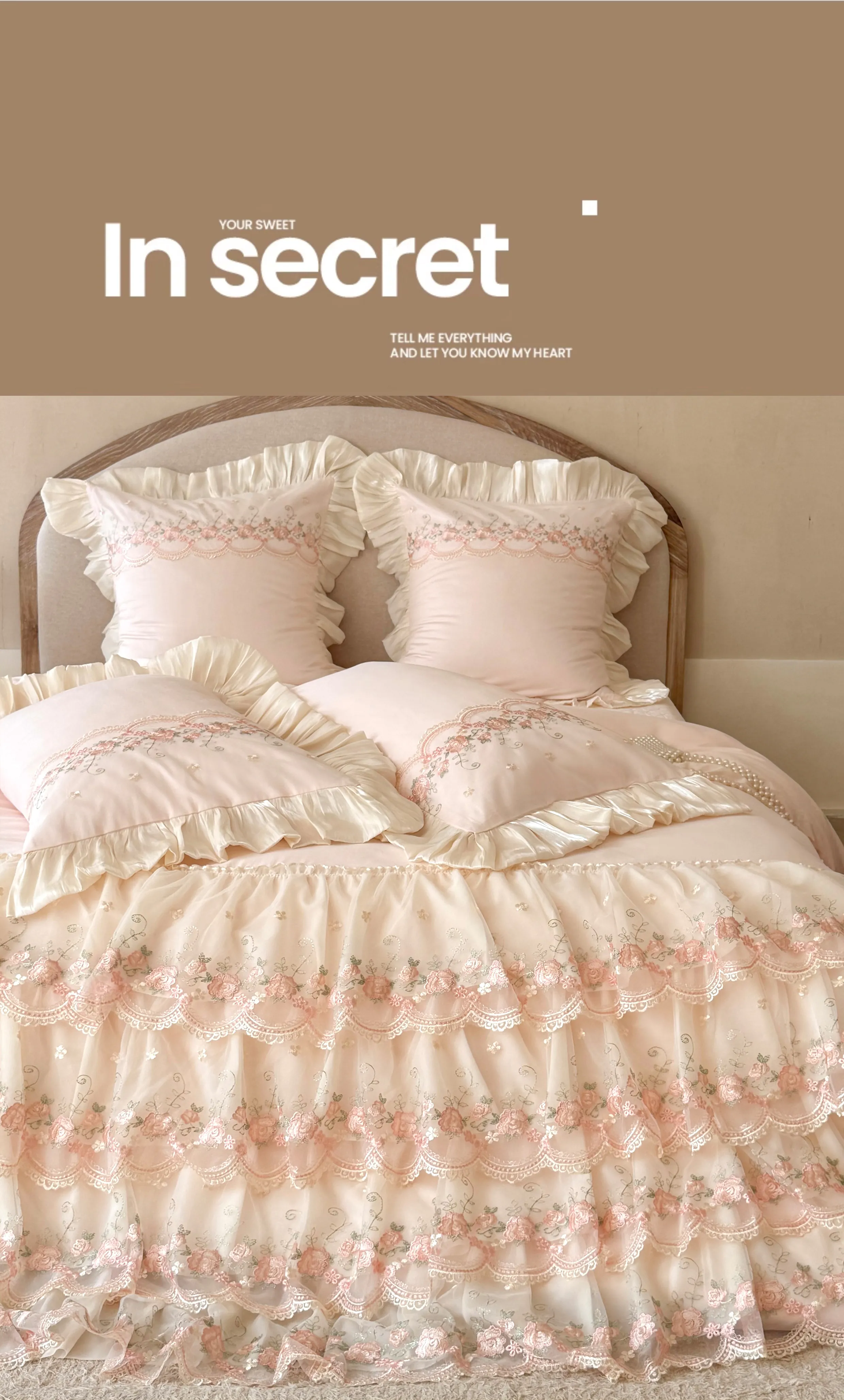 Coquette-100S-Long-Staple-Cotton-Multi-Layered-Lace-Ruffle-Bedding-4-Pcs-Set13