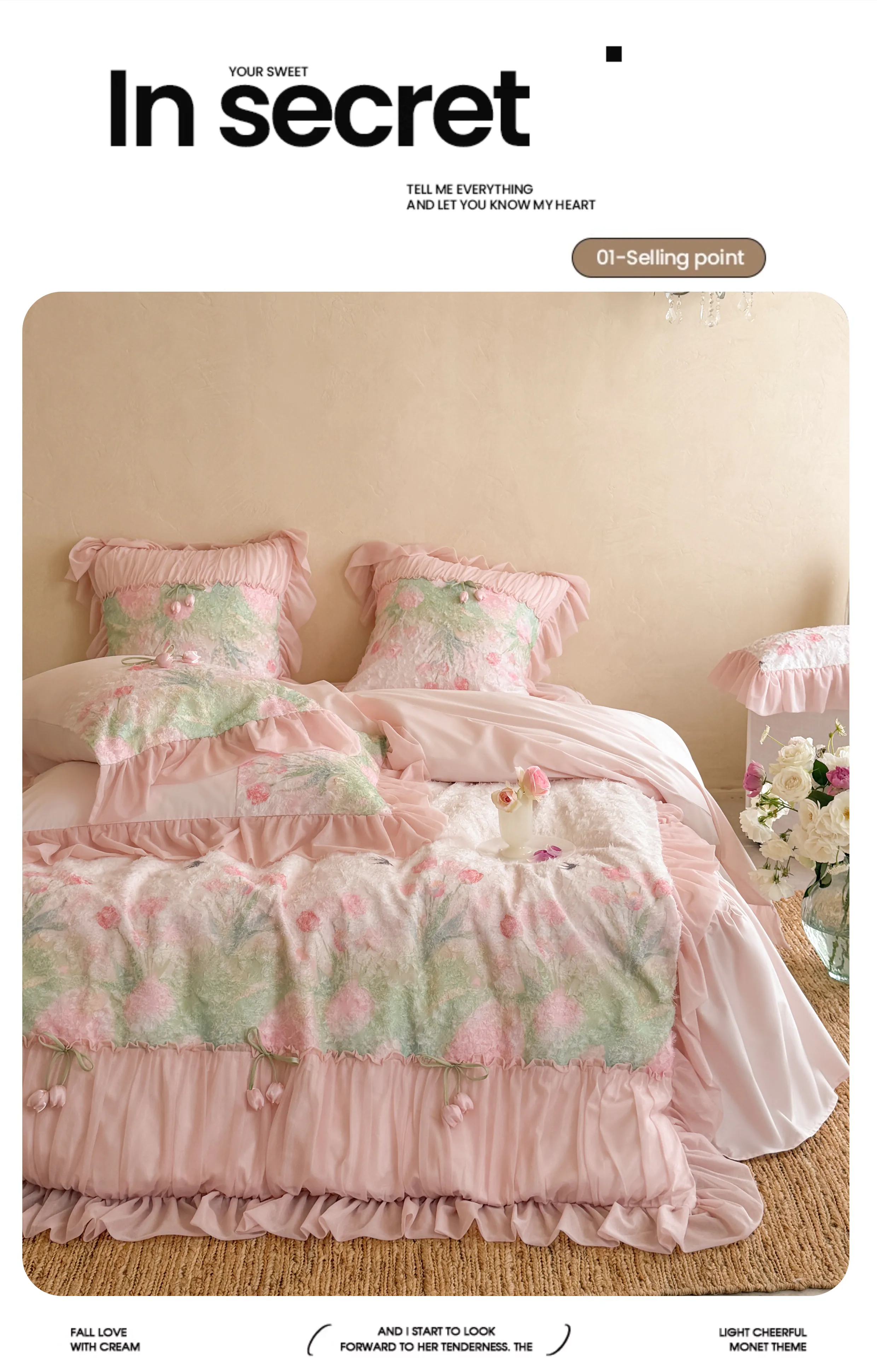 Coquette-Aesthetic-100-Washed-Cotton-Oil-Painting-Floral-Bedding-Set09