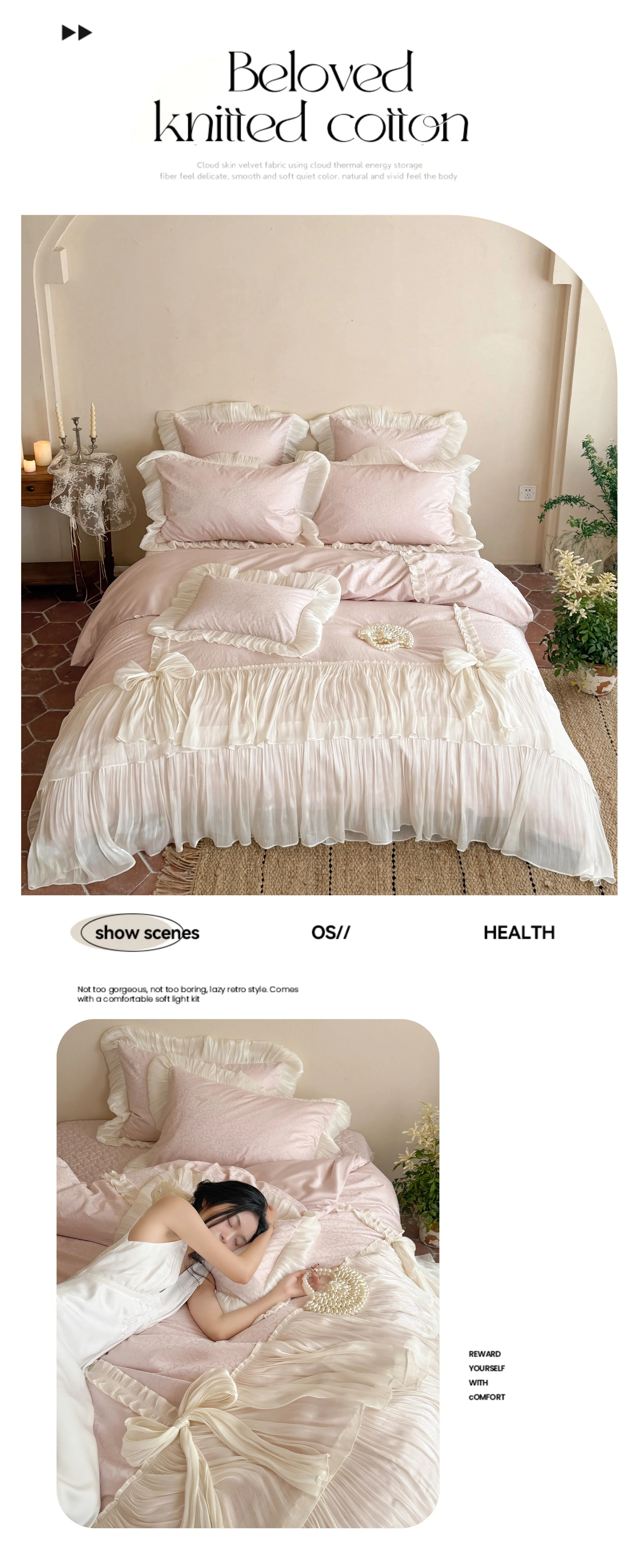 Coquette-Princess-Balletcore-Tencel-Cotton-Tiered-Ruffle-Bedding-Set15