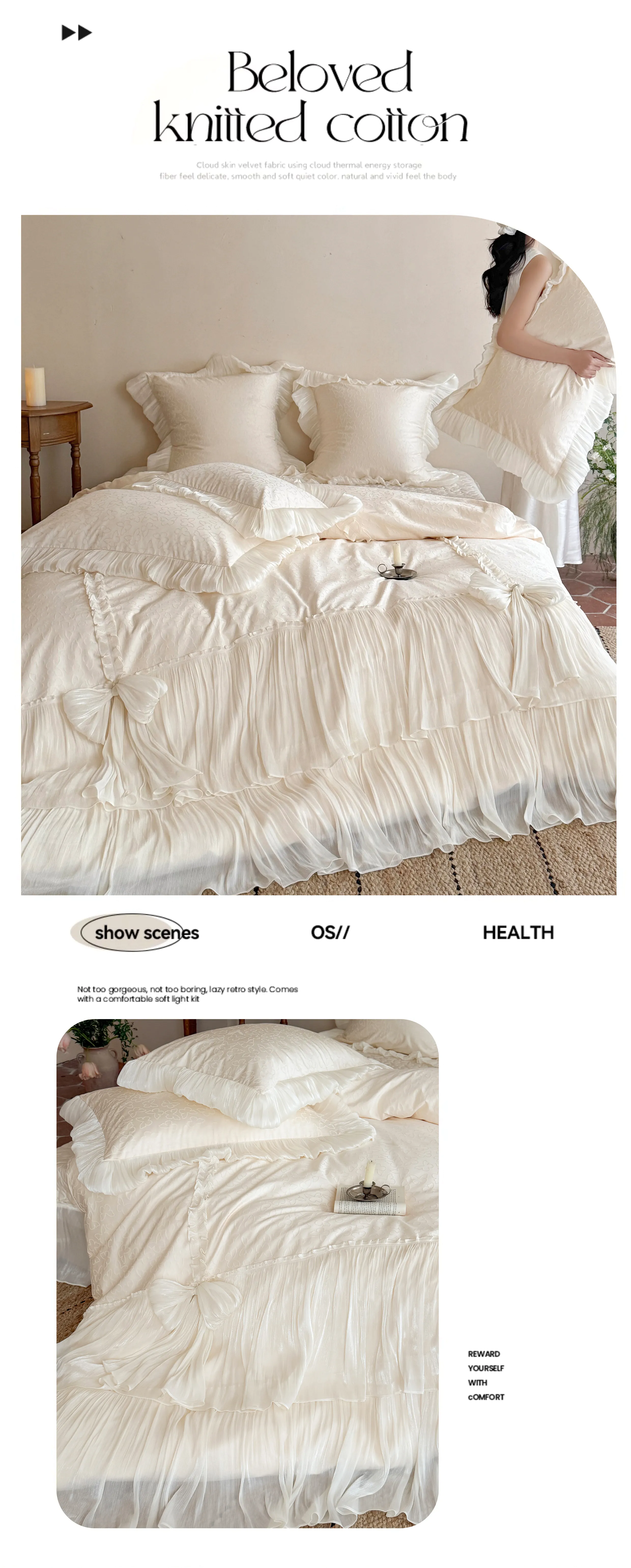 Coquette-Princess-Balletcore-Tencel-Cotton-Tiered-Ruffle-Bedding-Set20