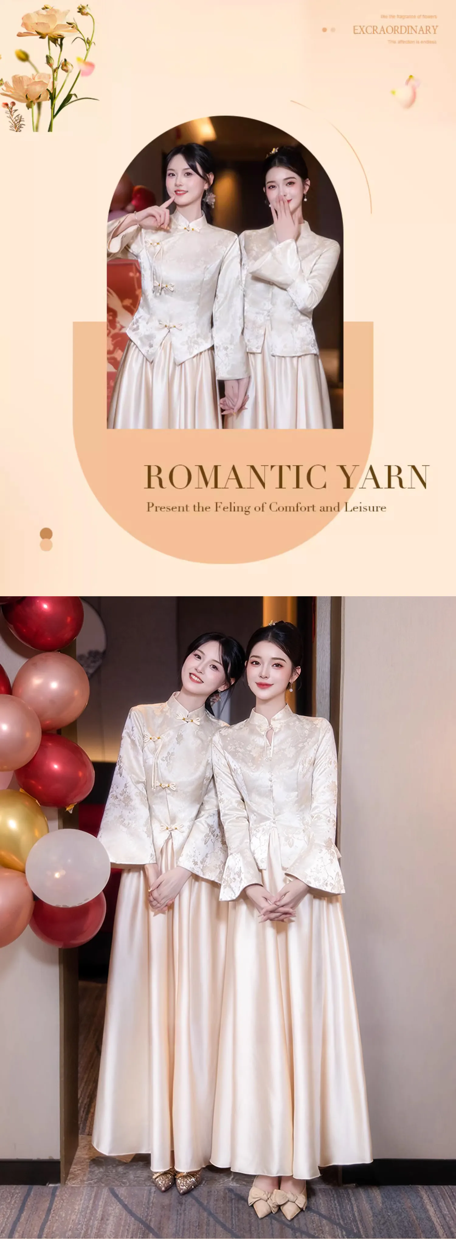Elegant-Champagne-Autumn-Winter-Jacquard-Satin-Bridesmaids-Long-Dress10