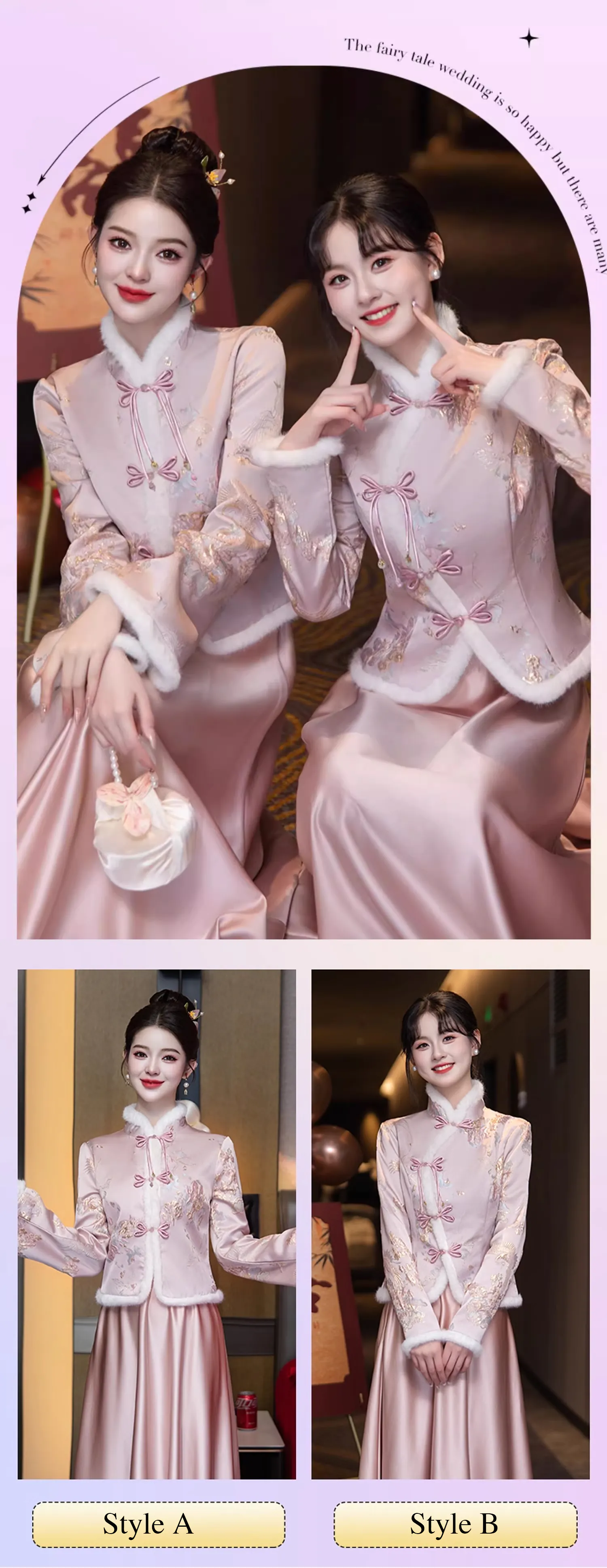 Elegant-Pink-Satin-Long-Sleeve-Warm-Bridesmaid-Dress-Cheongsam-Gown11
