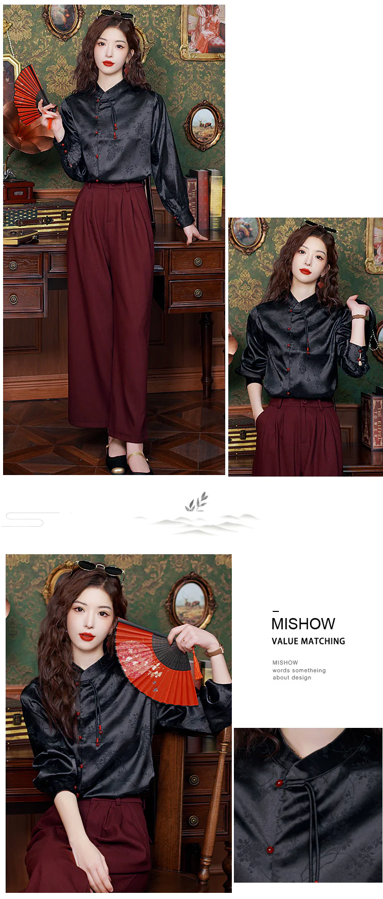 Fashion-Black-Long-Sleeve-Jacquard-Shirt-Spring-Fall-Casual-Blouse-Top10