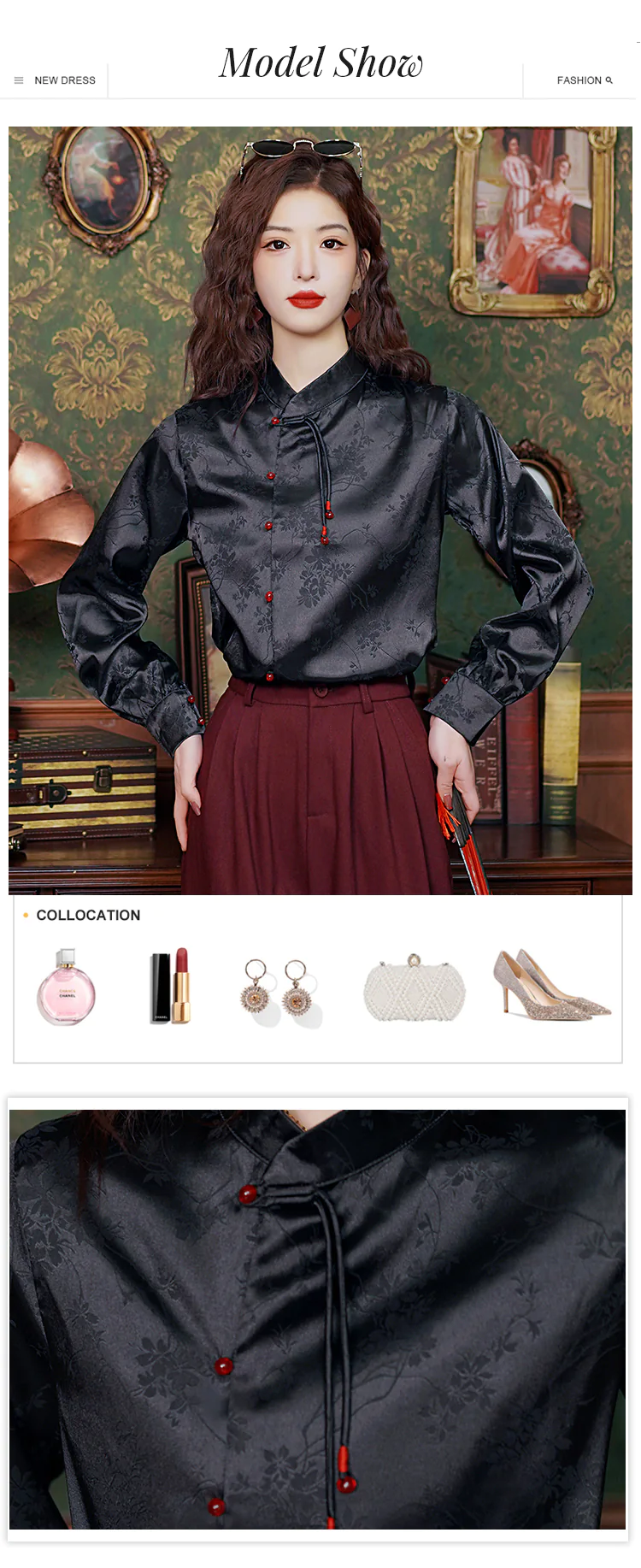 Fashion-Black-Long-Sleeve-Jacquard-Shirt-Spring-Fall-Casual-Blouse-Top12