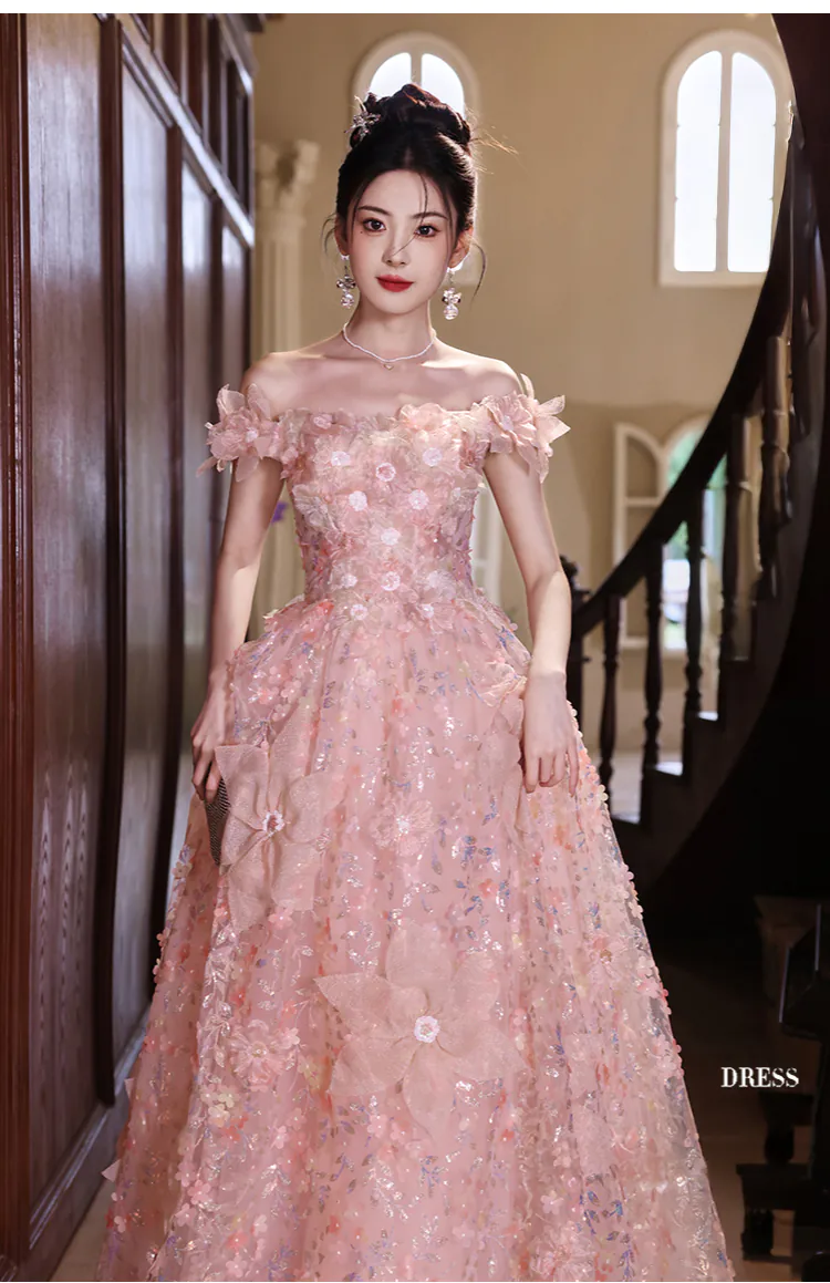 Princess-Off-Shoulder-Pink-3D-Floral-and-Petals-Prom-Evening-Dress09