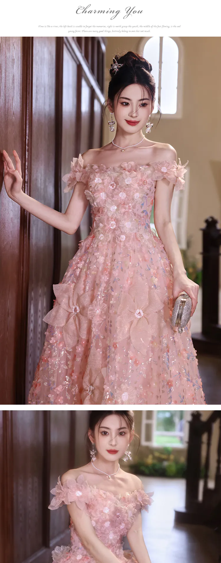 Princess-Off-Shoulder-Pink-3D-Floral-and-Petals-Prom-Evening-Dress11