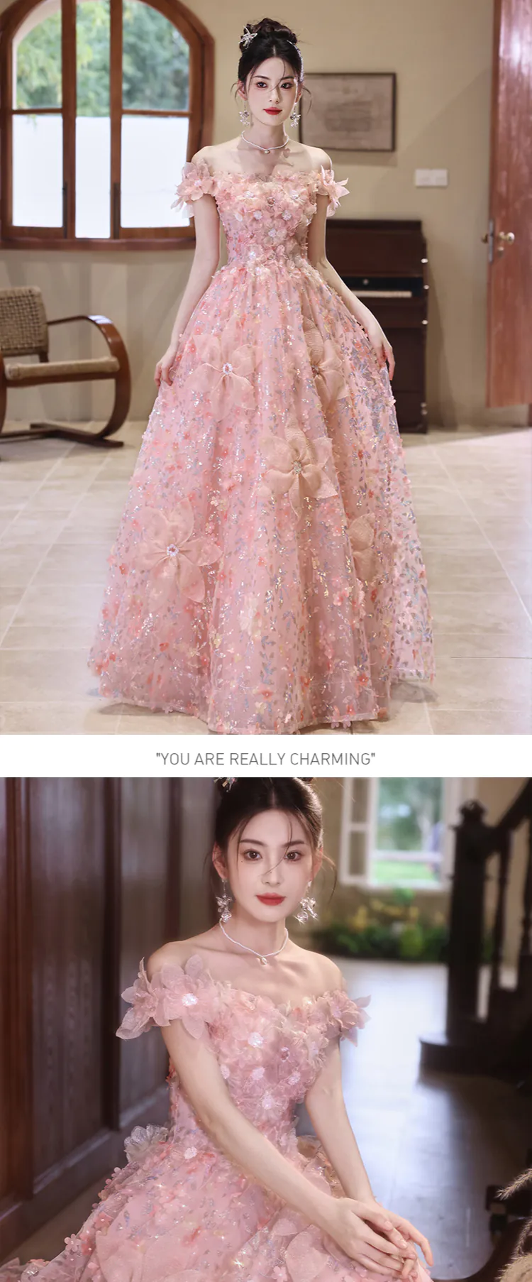 Princess-Off-Shoulder-Pink-3D-Floral-and-Petals-Prom-Evening-Dress15
