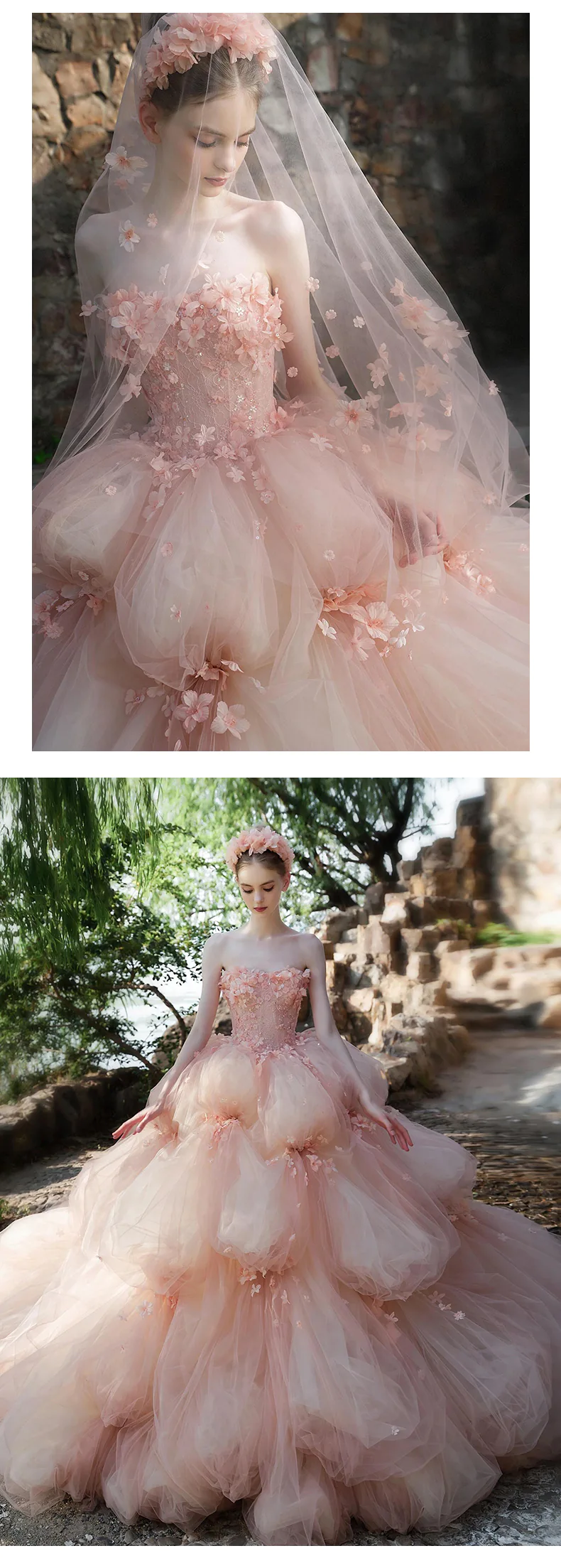 Romantic-Pale-Pink-Layered-Tulle-Prom-Quinceanera-Dress-with-3D-Flowers14