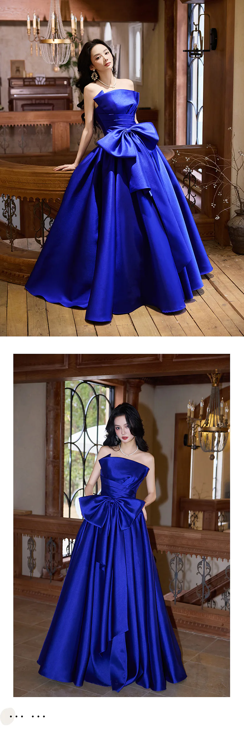 Royal-Blue-Strapless-Satin-Gala-Party-Formal-Ball-Gown-with-Waist-Bow12
