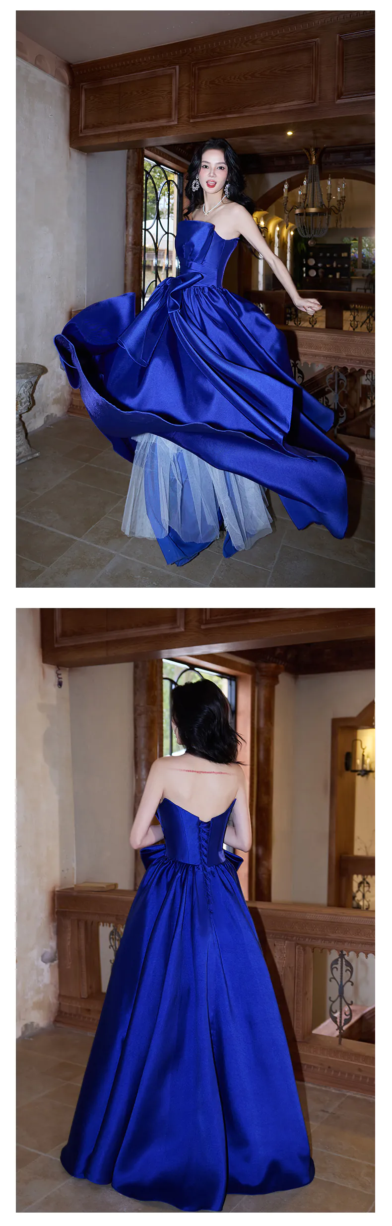 Royal-Blue-Strapless-Satin-Gala-Party-Formal-Ball-Gown-with-Waist-Bow15
