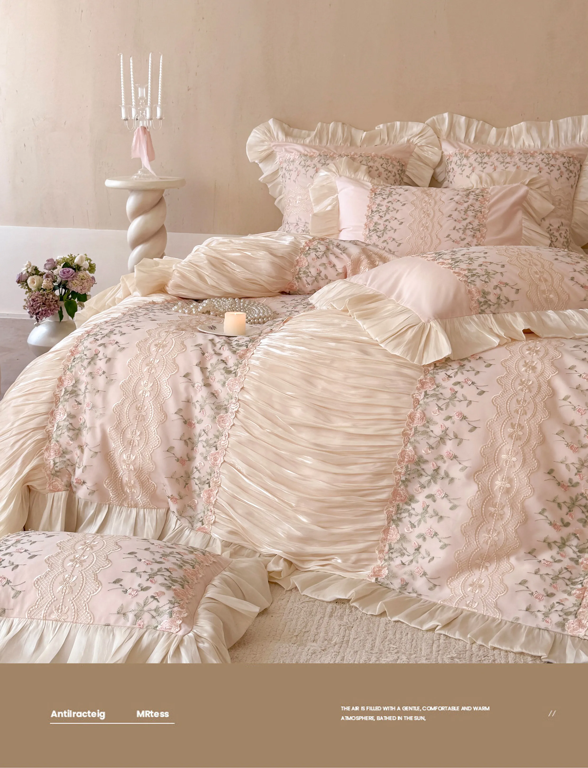 Victorian-Princess-Embroidered-Floral-Lace-Pleated-Ruffle-Duvet-Cover-Set10