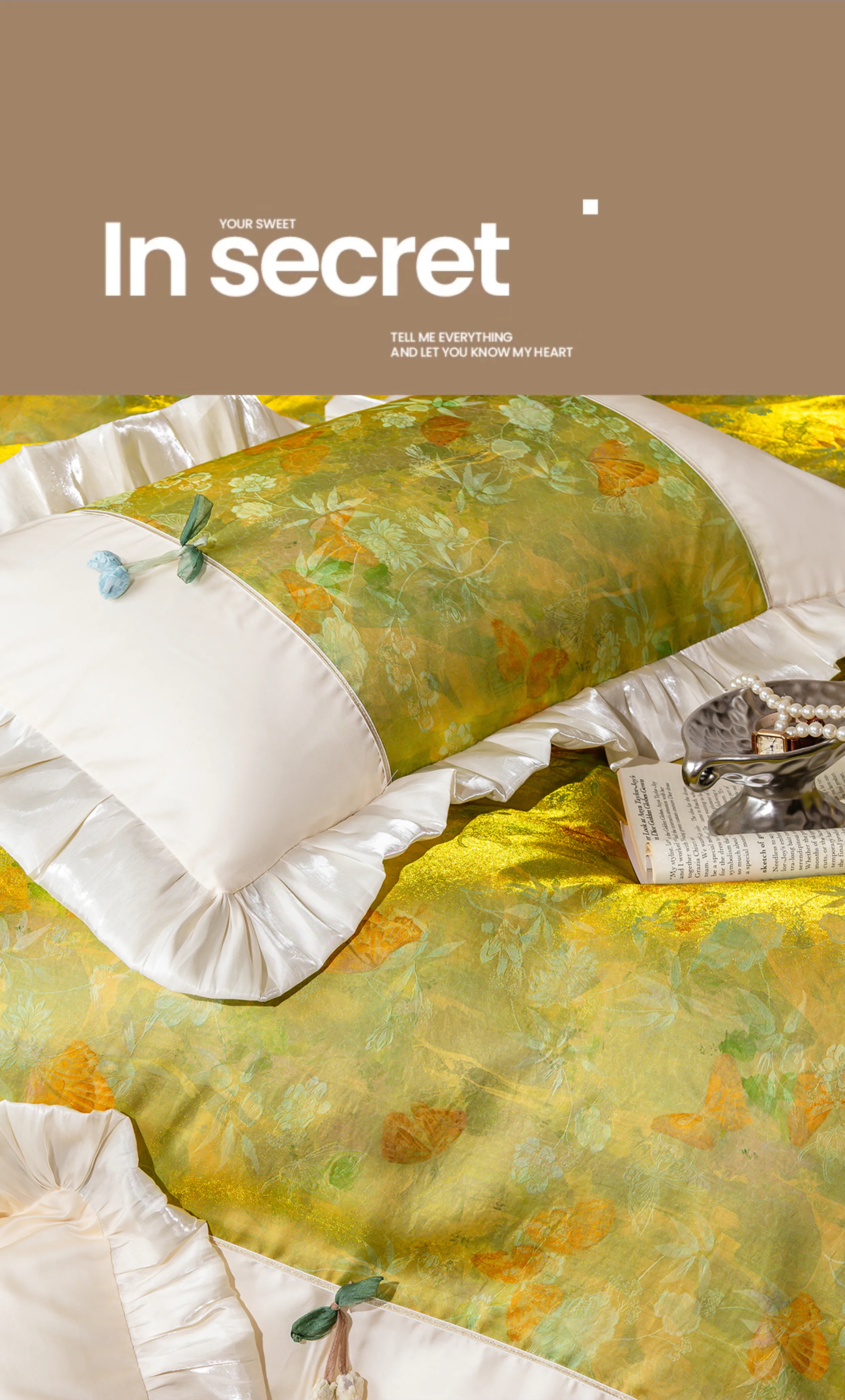 Vintage-Green-Tencel-Cotton-Gilded-Butterfly-Brocade-Jacquard-Bedding-Set12