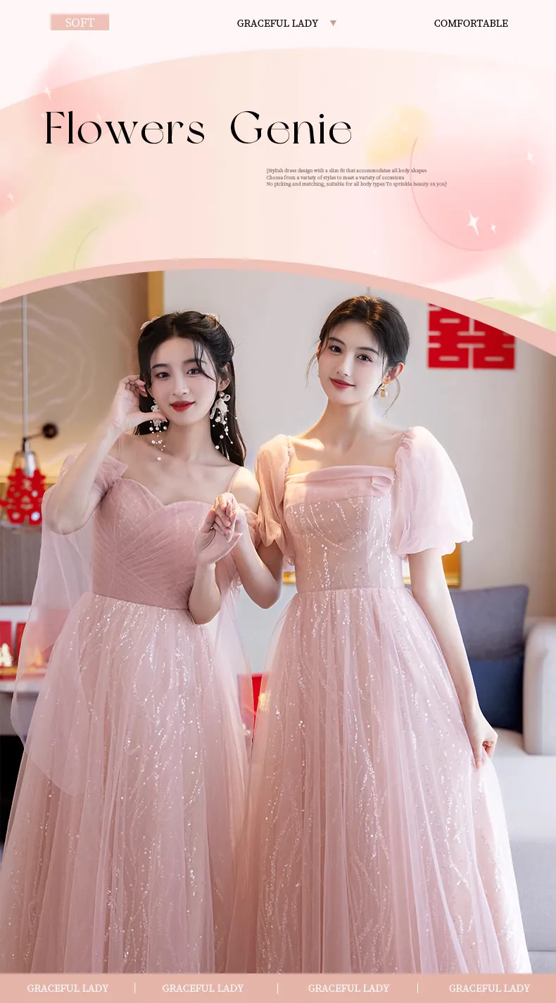 Sweet-Blush-Pink-Glitter-Bridesmaid-Dress-Wedding-Guest-Party-Tulle-Gown11
