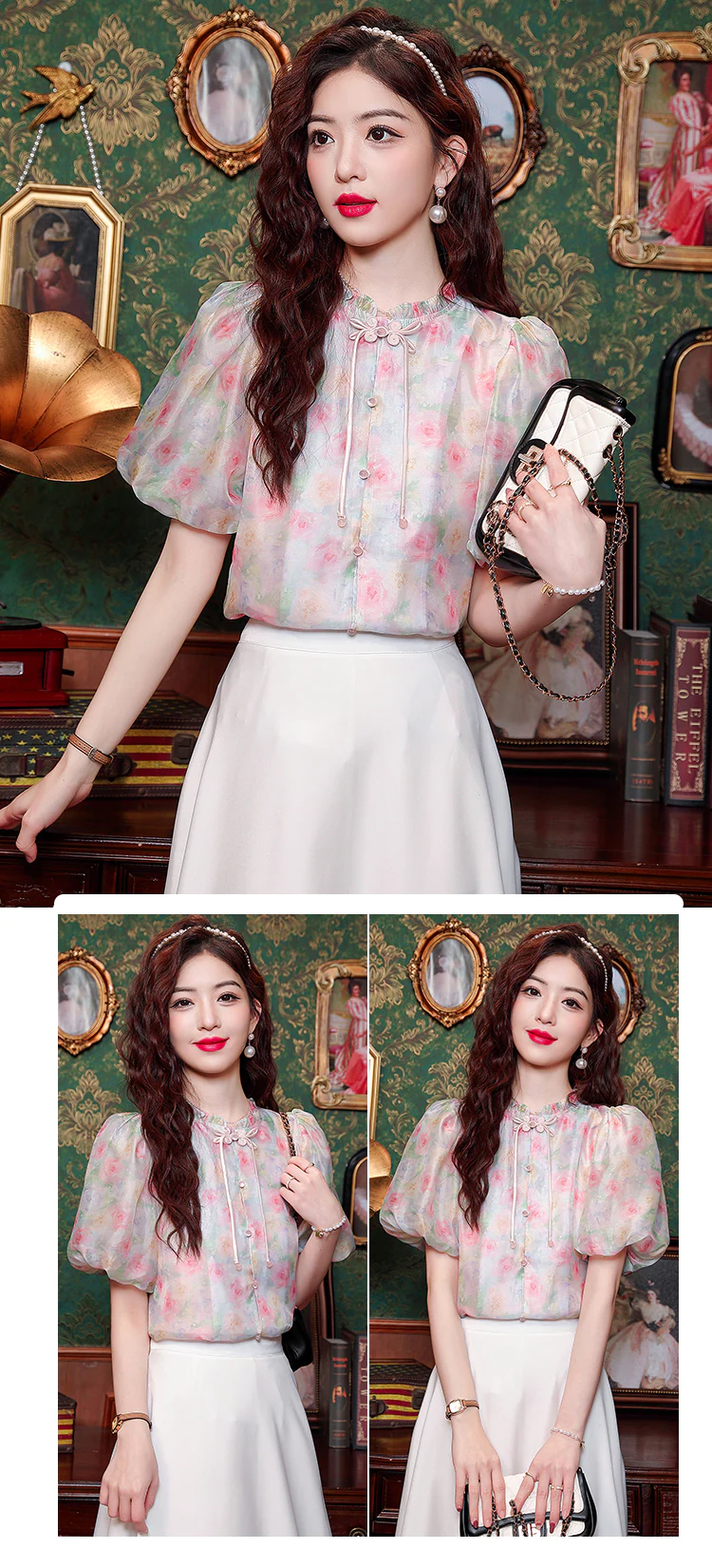 Sweet-Ladies-Summer-Casual-Floral-Chiffon-Shirt-with-Short-Puff-Sleeves09