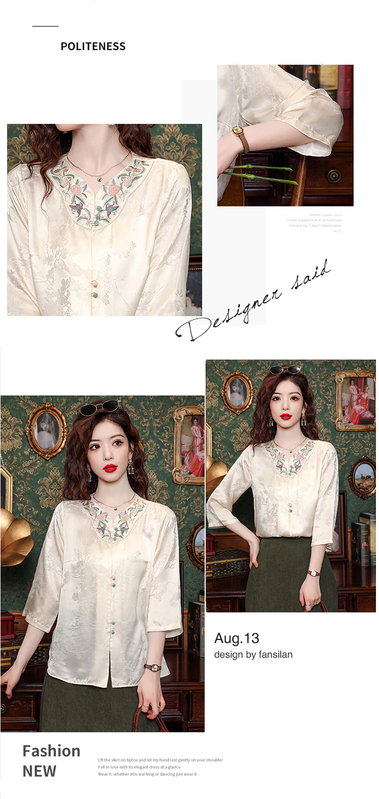 Vintage-Embroidery-34-Sleeves-Silk-Jacquard-Casual-Shirt-for-Women08