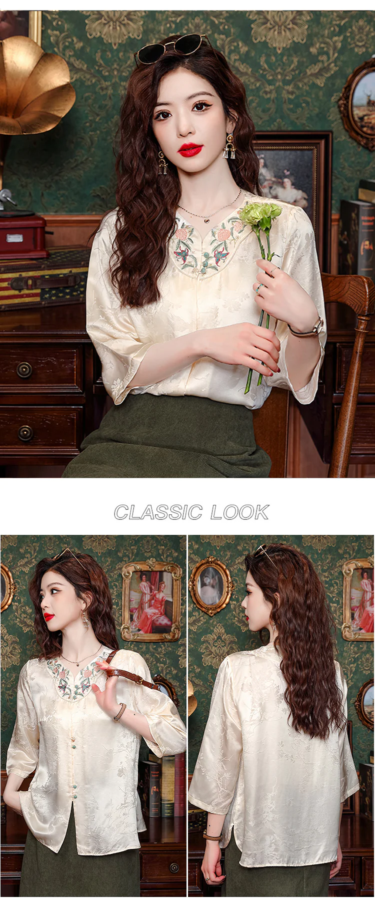 Vintage-Embroidery-34-Sleeves-Silk-Jacquard-Casual-Shirt-for-Women10